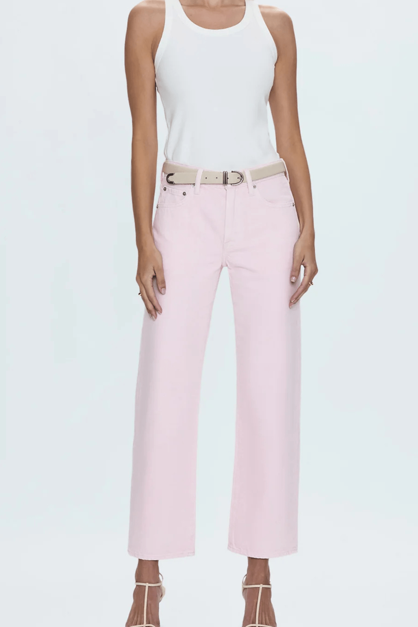 Pistola: Lexi Mid Rise Bowed Pant in Blush - J. Cole ShoesPISTOLAPistola: Lexi Mid Rise Bowed Pant in Blush