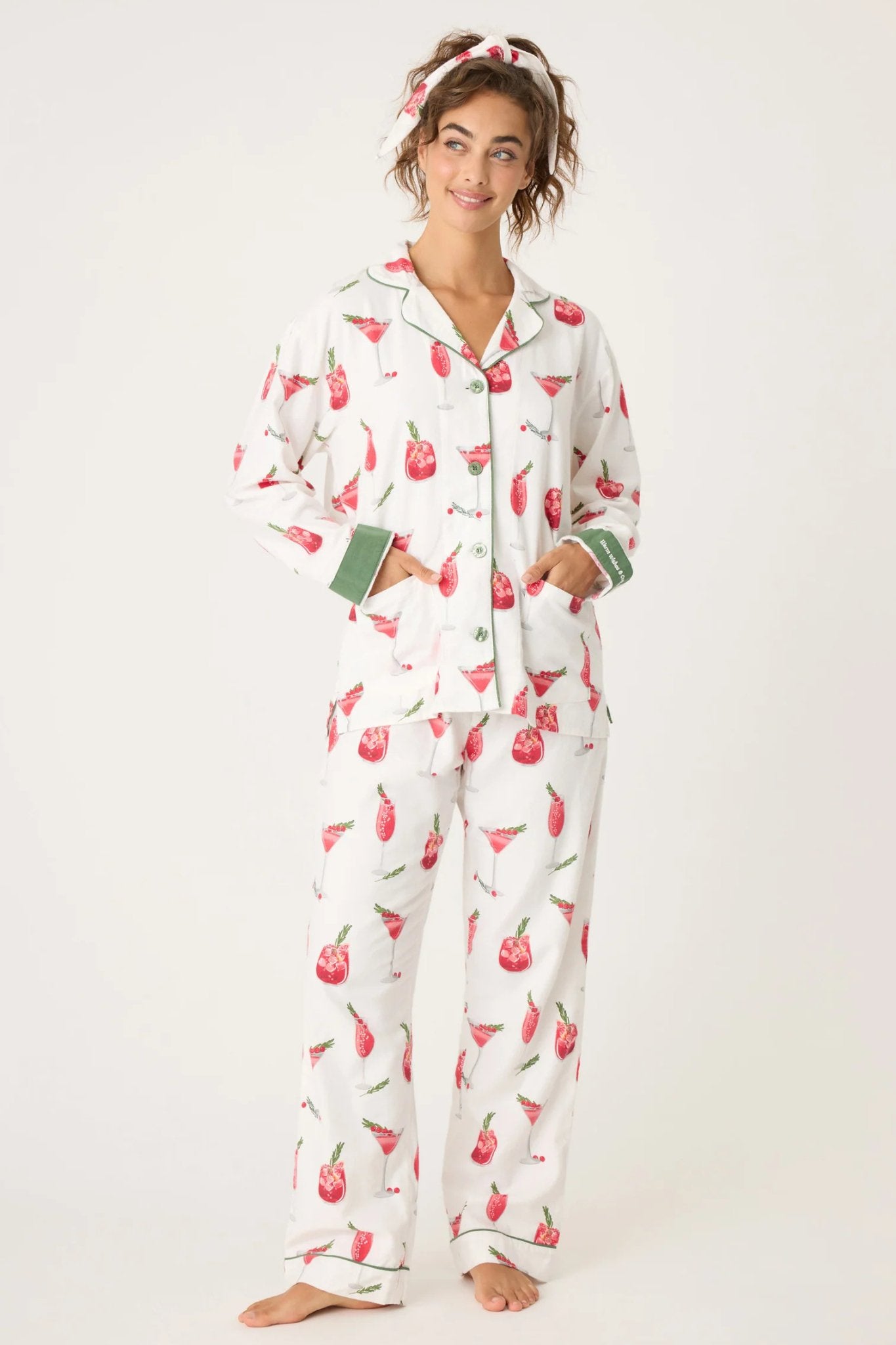 PJ Salvage: Cranberries & Cocktails Flannel PJ Set - J. Cole ShoesPJ SALVAGEPJ Salvage: Cranberries & Cocktails Flannel PJ Set