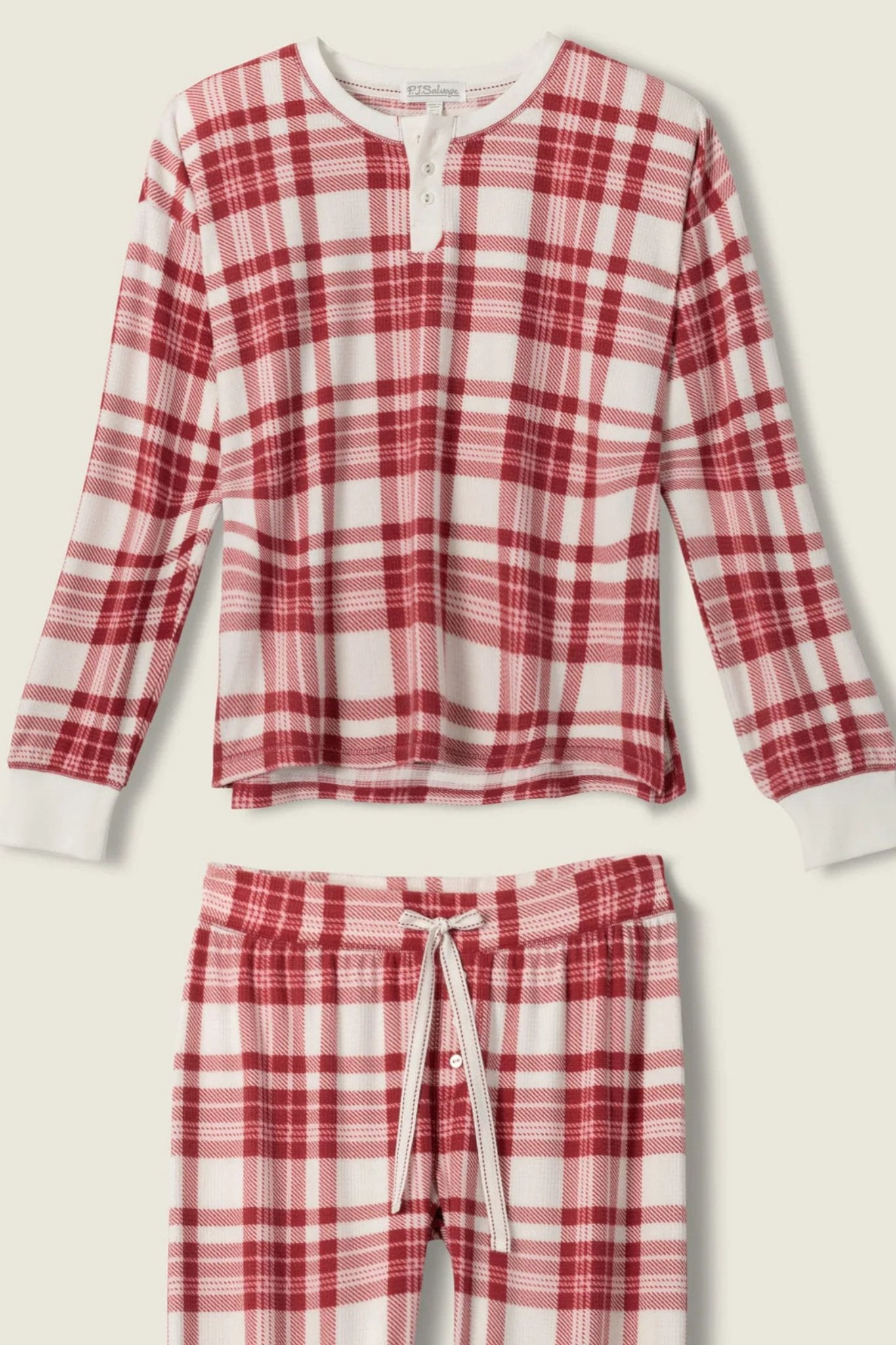 PJ Salvage: Full of Holiday Spirit Plaid Velour Long Sleeve Top - J. Cole ShoesPJ SALVAGEPJ Salvage: Full of Holiday Spirit Plaid Velour Long Sleeve Top