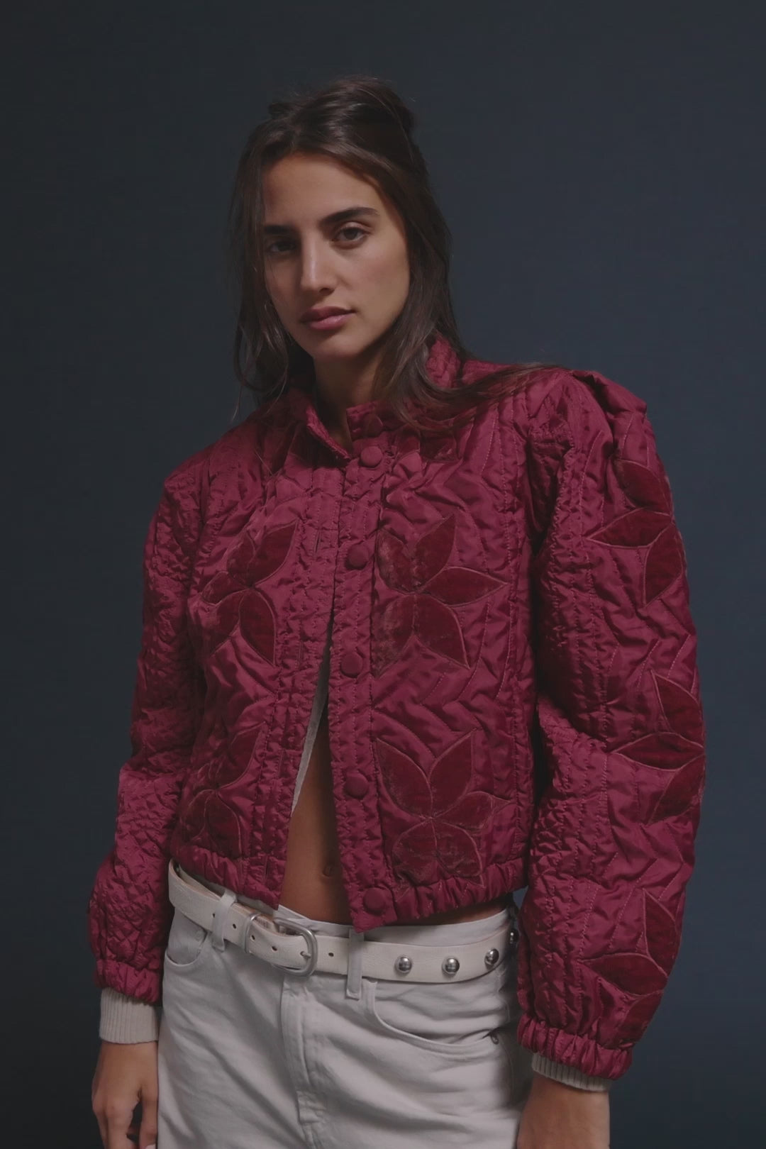 Load video: Free People: Quinn Quilted Jacket