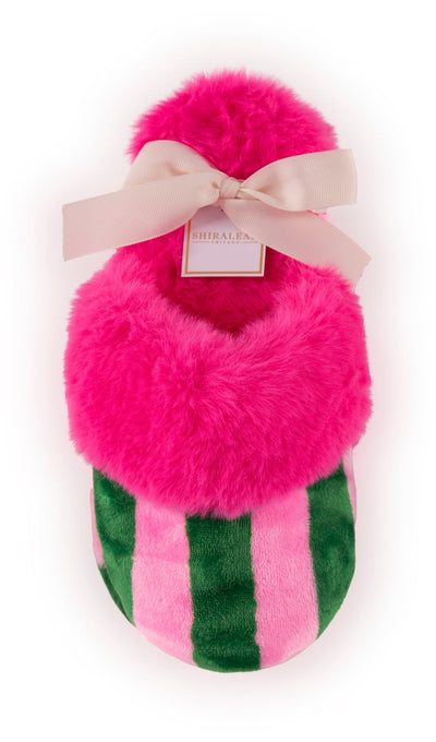 Shiraleah: Felicity Stripe Slippers in Pink - J. Cole ShoesSHIRALEAHShiraleah: Felicity Stripe Slippers in Pink