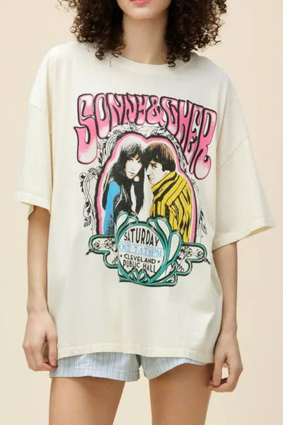 Sonny & Cher Cleveland Public Hall OS Tee - J. Cole ShoesDAYDREAMERSonny & Cher Cleveland Public Hall OS Tee