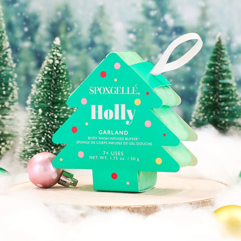 Spongelle: Holly Garland Holiday Tree Buffer - J. Cole ShoesSPONGELLESpongelle: Holly Garland Holiday Tree Buffer