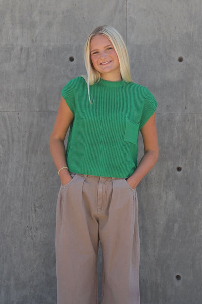 Tobie Knit Sweater in Green - J. Cole ShoesMISS SPARKLINGTobie Knit Sweater in Green