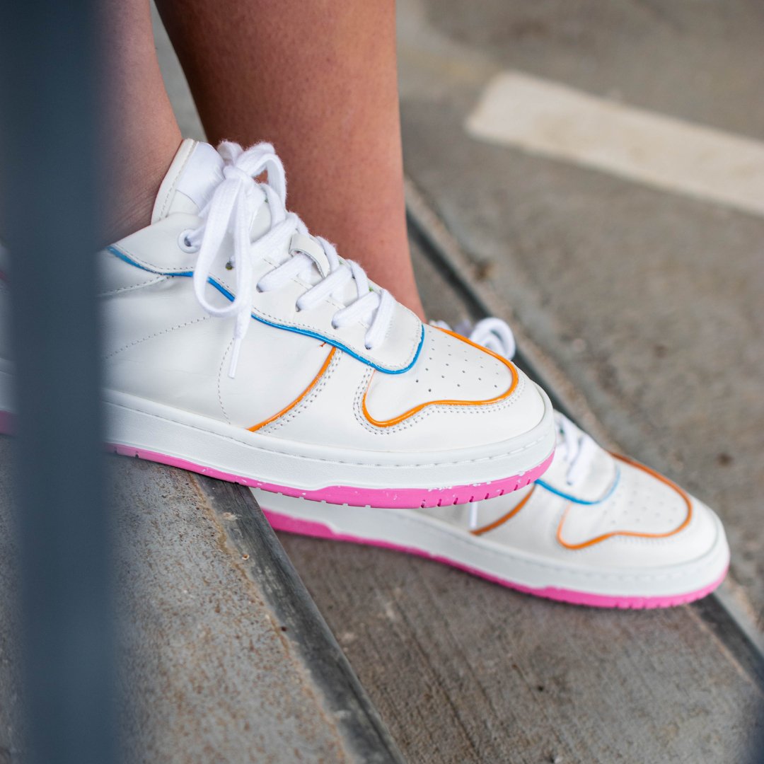 Vintage Havana: Gadol in White, Pink, Blue & Yellow - J. Cole ShoesVINTAGE HAVANAVintage Havana: Gadol in White, Pink, Blue & Yellow