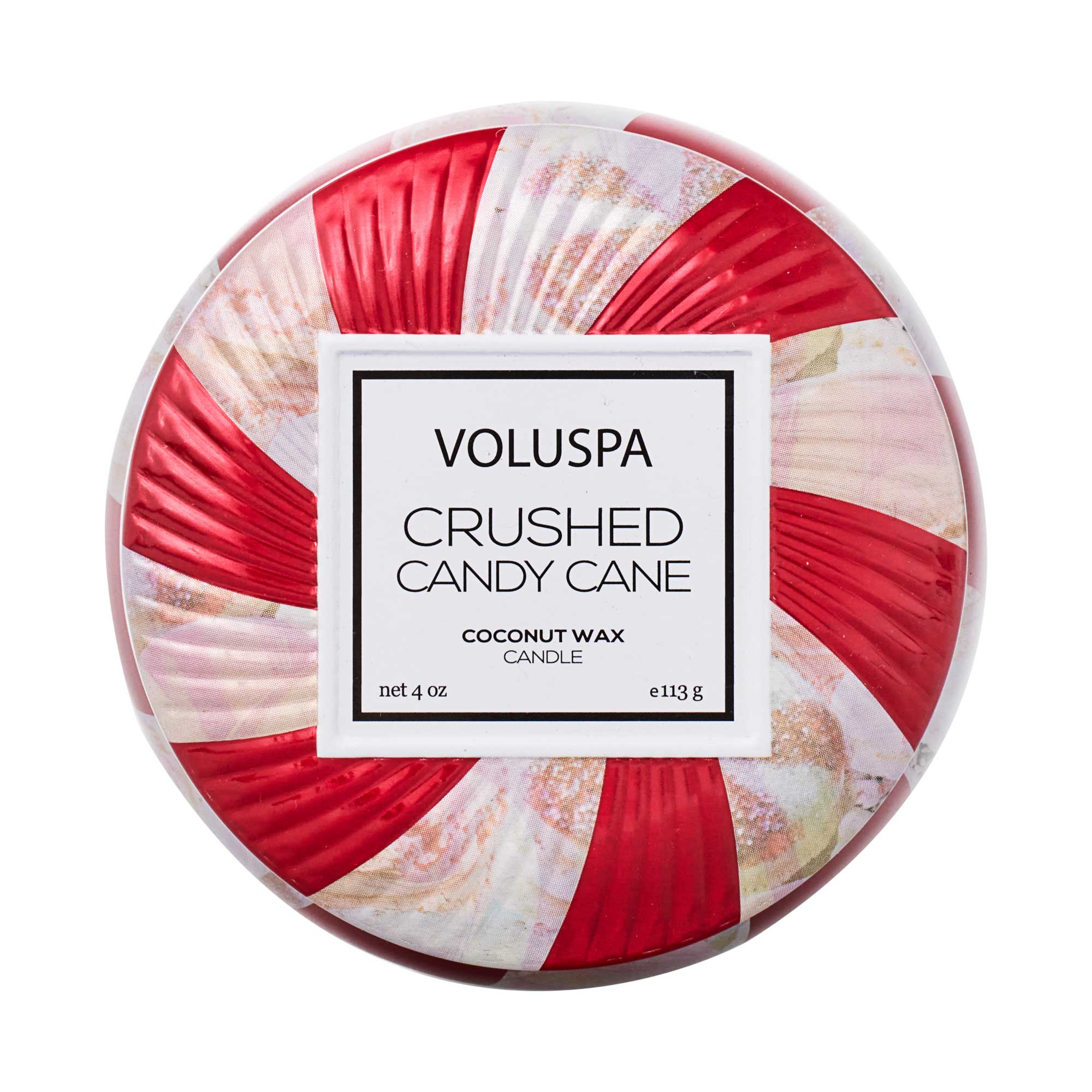 Voluspa: Crushed Candy Cane Mini Tin - J. Cole ShoesVOLUSPAVoluspa: Crushed Candy Cane Mini Tin