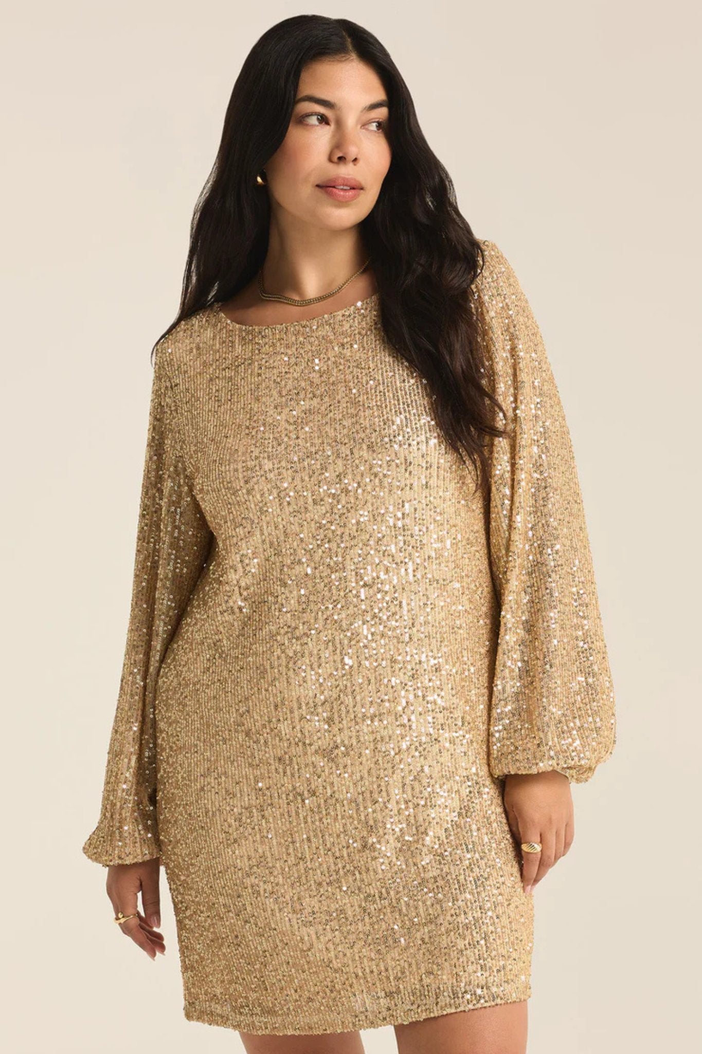 Z Supply: Andromeda Sequin Dress in Champagne - J. Cole ShoesZ SUPPLYZ Supply: Andromeda Sequin Dress in Champagne