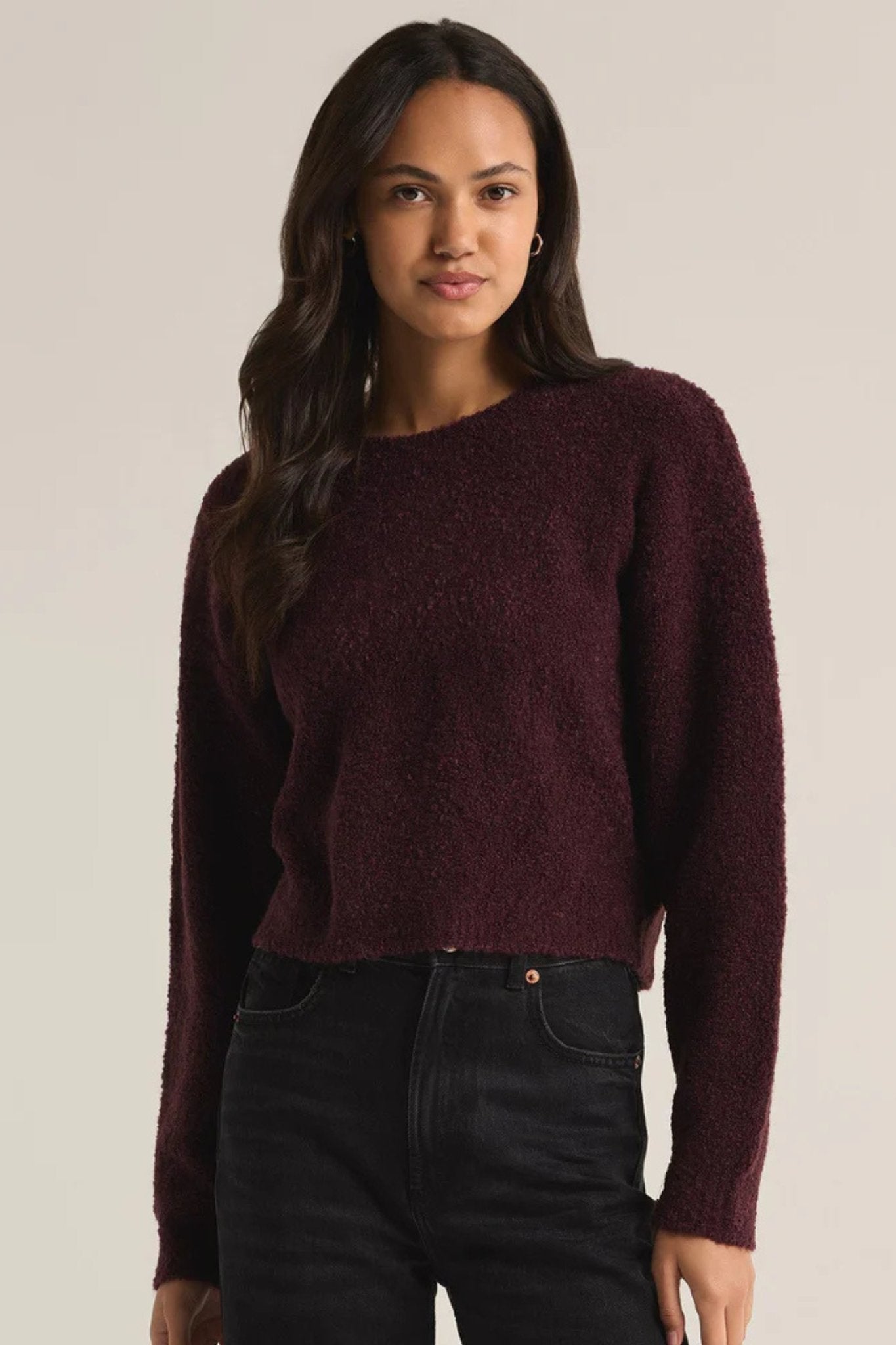 Z Supply: Destiny Sweater in Berry Wine - J. Cole ShoesZ SUPPLYZ Supply: Destiny Sweater in Berry Wine