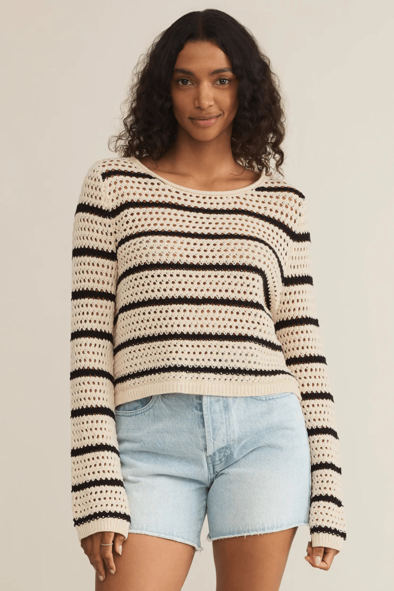 Z Supply: Kit Crochet Sweater in Sea Salt - J. Cole ShoesZ SUPPLYZ Supply: Kit Crochet Sweater in Sea Salt