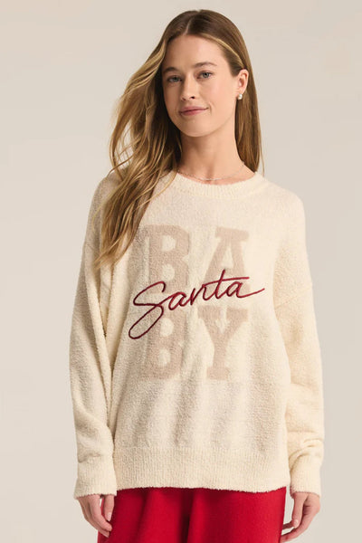 Z Supply: Santa Baby Cozy Sweater in Sea Salt - J. Cole ShoesZ SUPPLYZ Supply: Santa Baby Cozy Sweater in Sea Salt