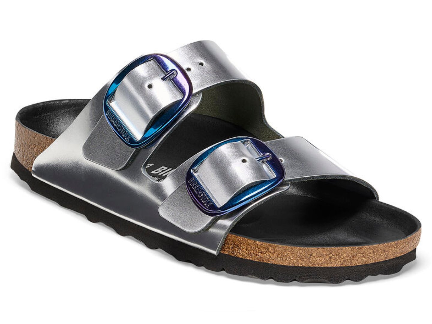 Birkenstock: Arizona Big Buckle Metallic Silver - J. Cole ShoesBIRKENSTOCKBirkenstock: Arizona Big Buckle Metallic Silver