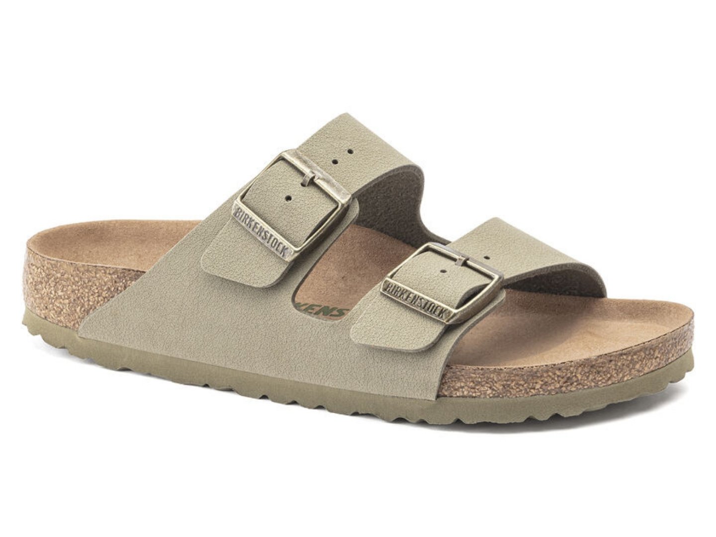 Birkenstock: Arizona Khaki Vegan - J. Cole ShoesBIRKENSTOCK