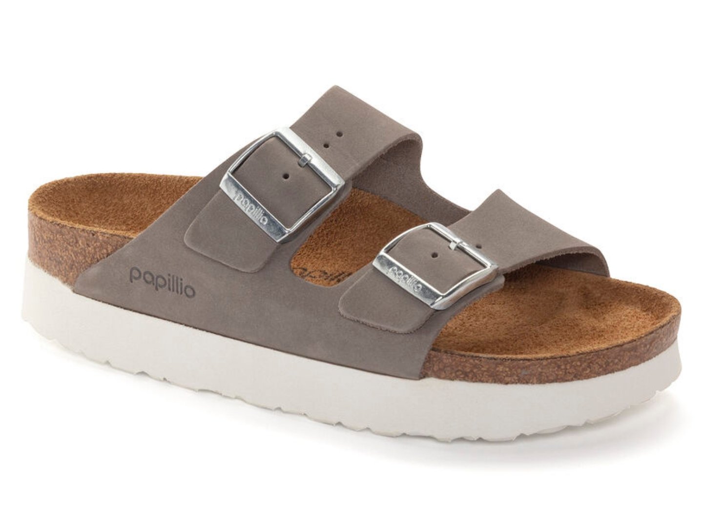 Birkenstock: Arizona Platform in Dove Grey - J. Cole ShoesBIRKENSTOCKBirkenstock: Arizona Platform in Dove Grey