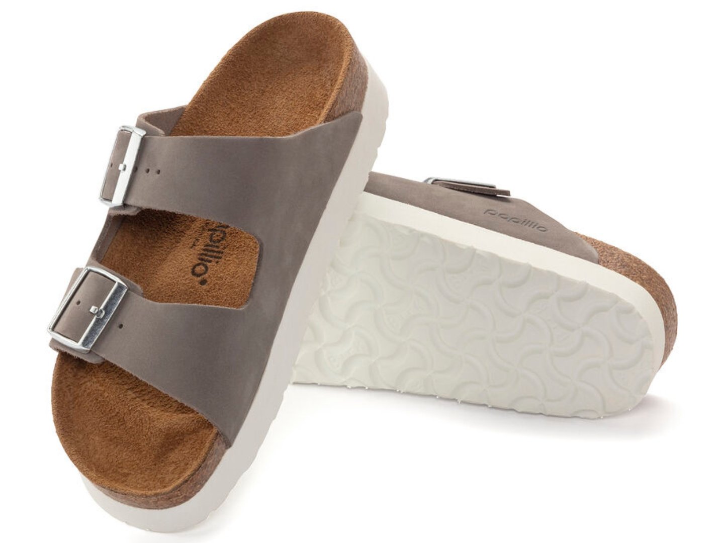 Birkenstock: Arizona Platform in Dove Grey - J. Cole ShoesBIRKENSTOCKBirkenstock: Arizona Platform in Dove Grey