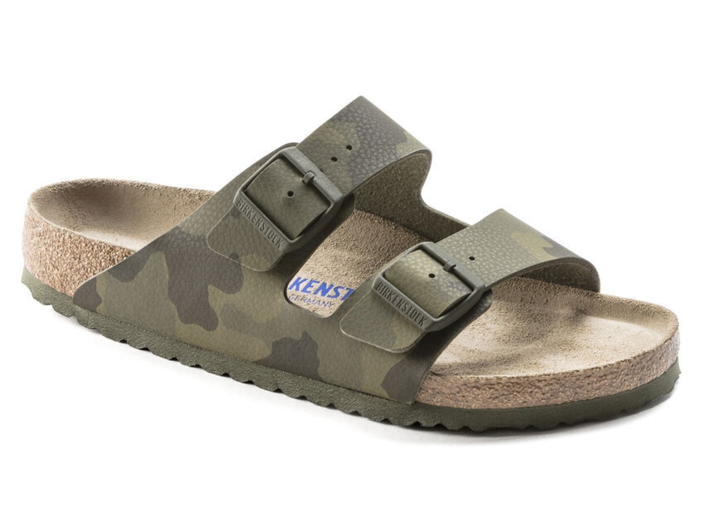 Birkenstock: Arizona SFB Desert Soil in Camo Green - J. Cole ShoesBIRKENSTOCK