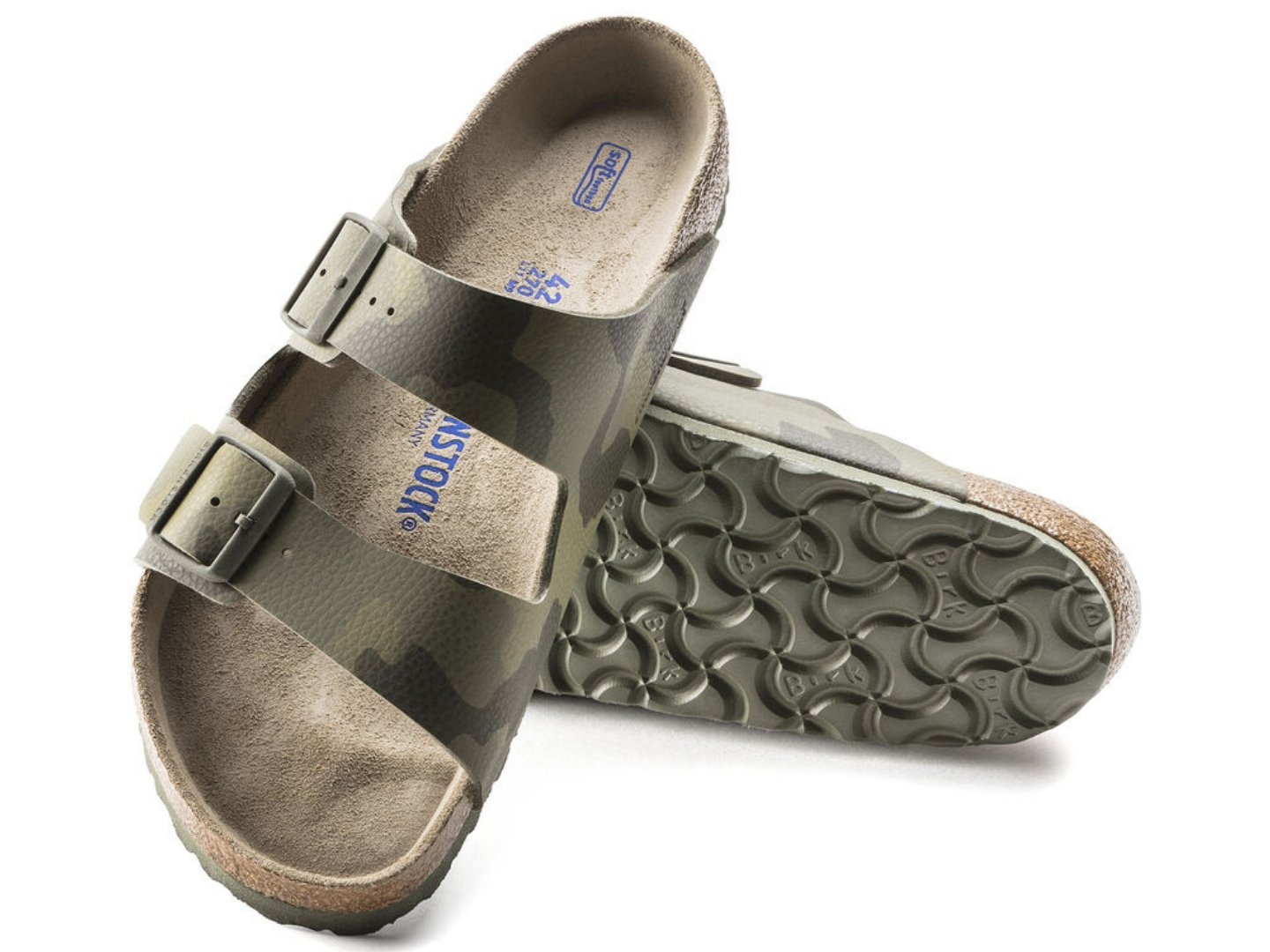 Birkenstock: Arizona SFB Desert Soil in Camo Green - J. Cole ShoesBIRKENSTOCK