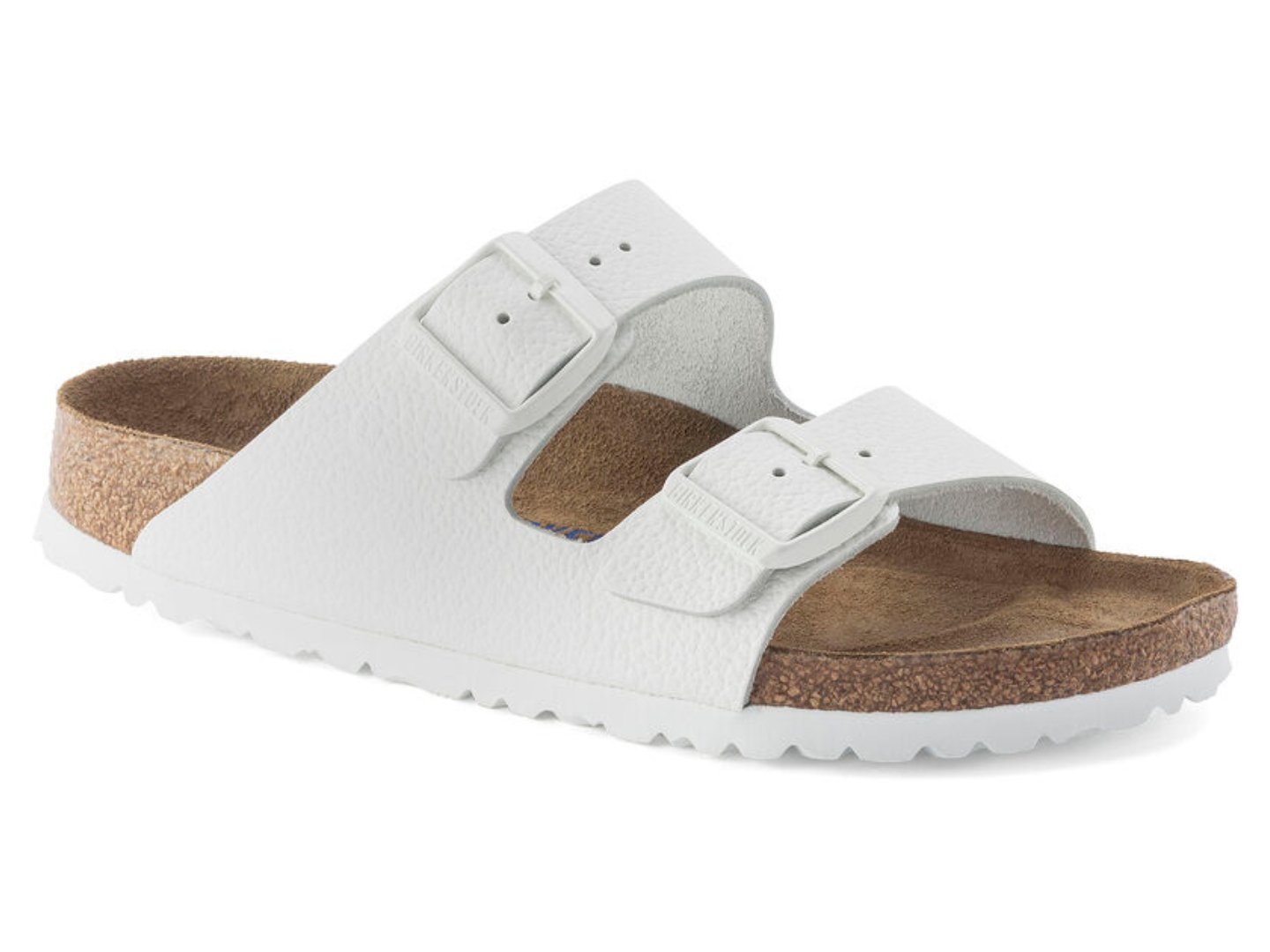 Birkenstock: Arizona SFB in White Leather - J. Cole ShoesBIRKENSTOCKBirkenstock: Arizona SFB in White Leather