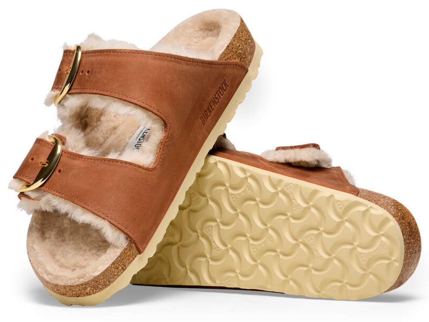 Birkenstock Arizona Shearling Two-Strap Sandals