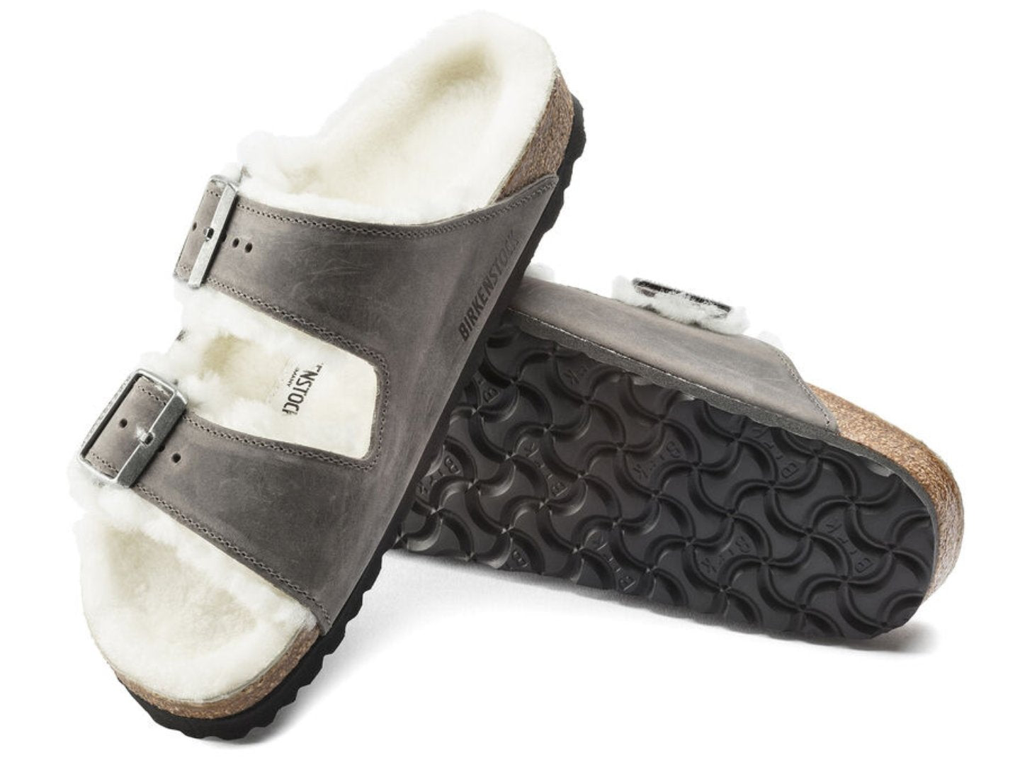 Birkenstock: Arizona Shearling in Iron - J. Cole ShoesBIRKENSTOCKBirkenstock: Arizona Shearling in Iron