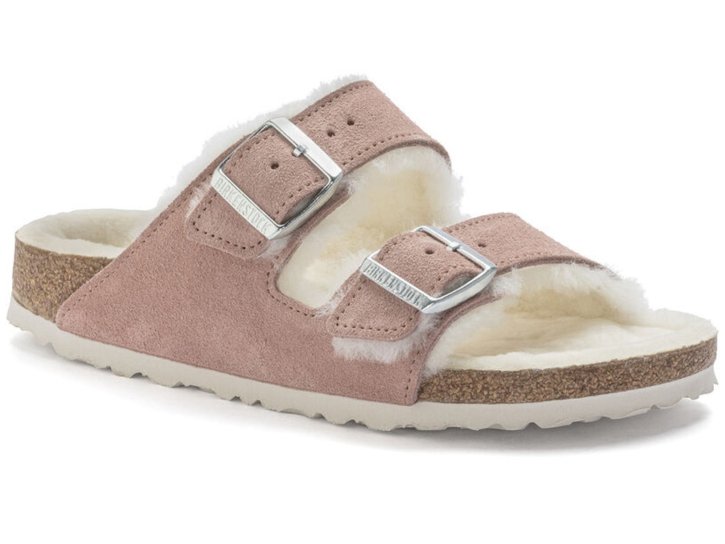 Birkenstock: Arizona Shearling in Pink Clay - J. Cole ShoesBIRKENSTOCKBirkenstock: Arizona Shearling in Pink Clay