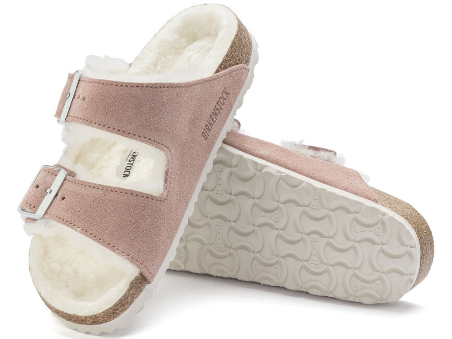 Birkenstock: Arizona Shearling in Pink Clay - J. Cole ShoesBIRKENSTOCKBirkenstock: Arizona Shearling in Pink Clay