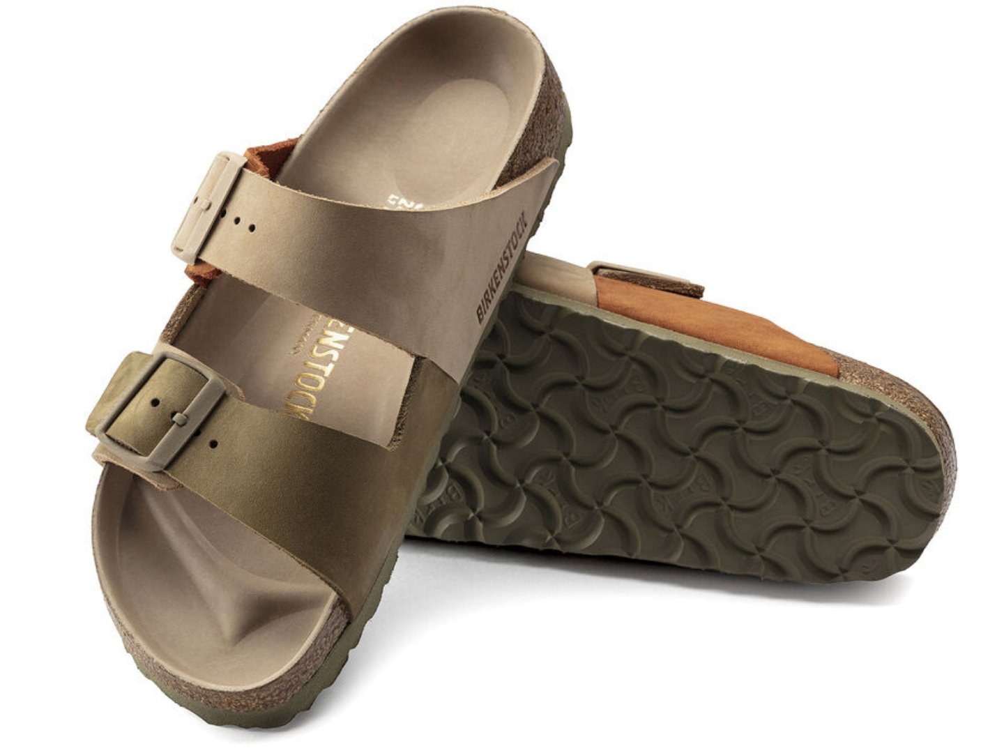 Birkenstock: Arizona Split Sandcastle & Faded Khaki - J. Cole ShoesBIRKENSTOCK