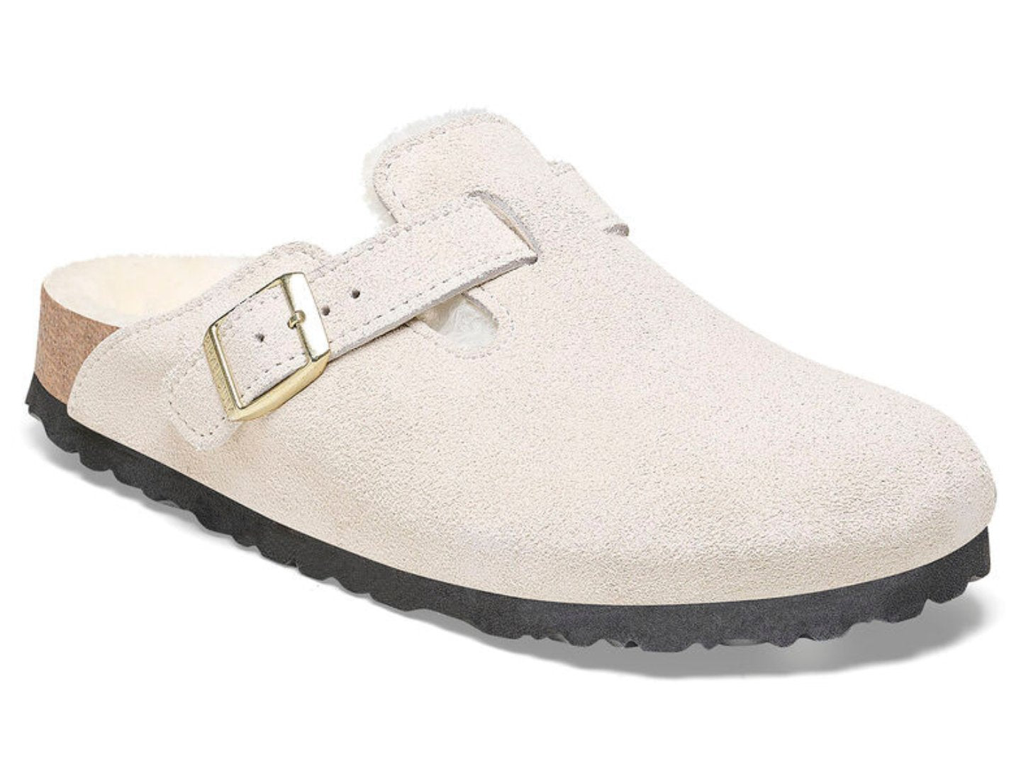 Birkenstock: Boston Shearling in Antique White - J. Cole ShoesBIRKENSTOCKBirkenstock: Boston Shearling in Antique White