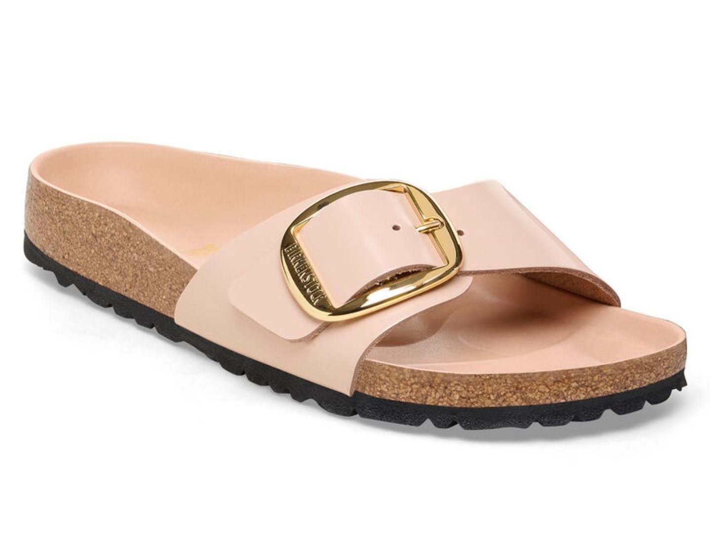 Birkenstock: Madrid Big Buckle in High Shine New Beige - J. Cole ShoesBIRKENSTOCKBirkenstock: Madrid Big Buckle in High Shine New Beige