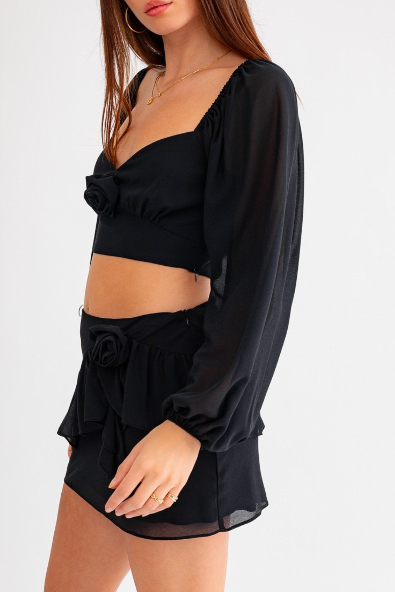 Black Rose Blouse - J. Cole ShoesLE LISBlack Rose Blouse