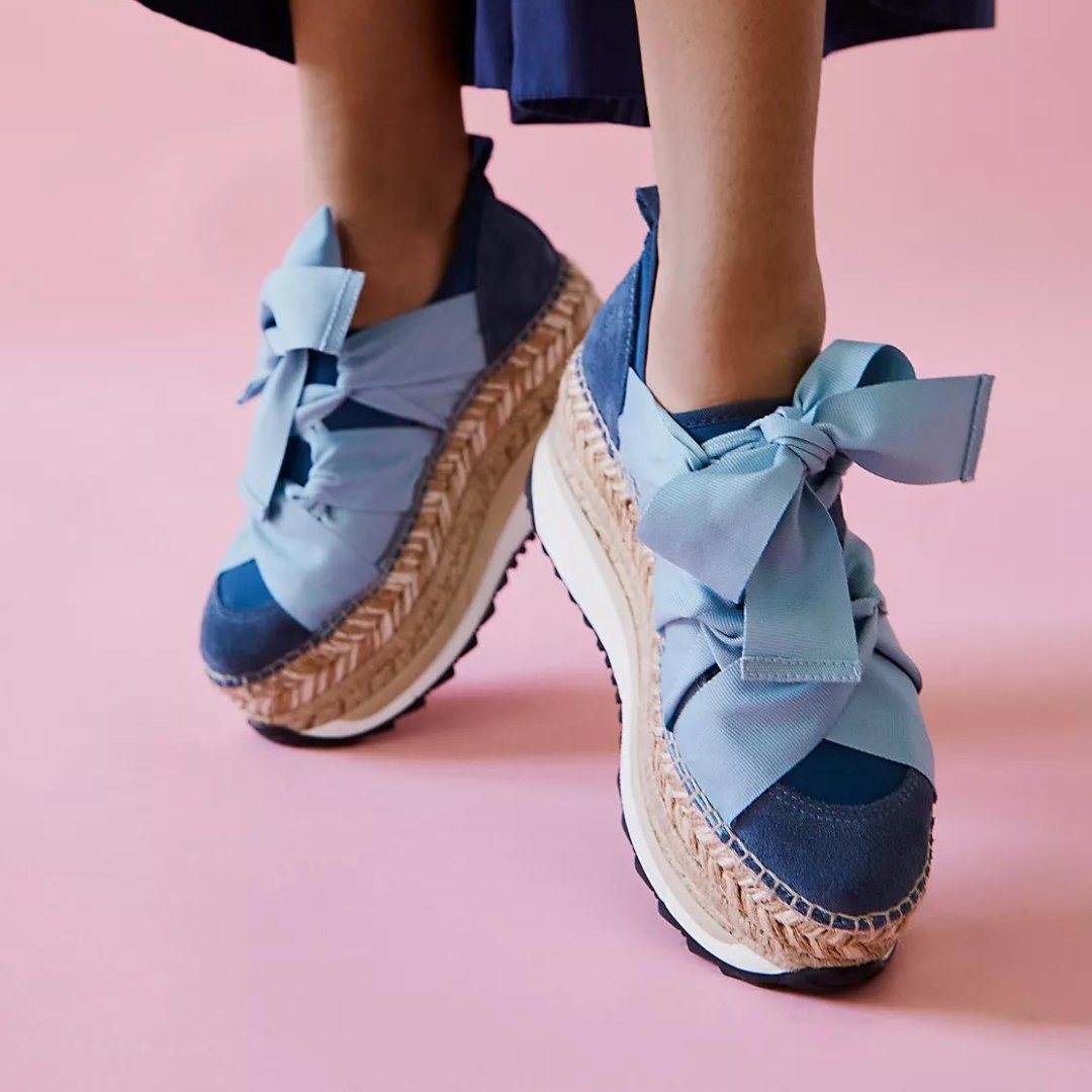 Chapmin Espadrille Double Platform Sneaker in Sailor - J. Cole ShoesFREE PEOPLEChapmin Espadrille Double Platform Sneaker in Sailor