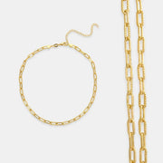 Gold filled twist paperclip necklace 16in 864NK029-16 - J. Cole ShoesOMG BlingsGold filled twist paperclip necklace 16in 864NK029-16