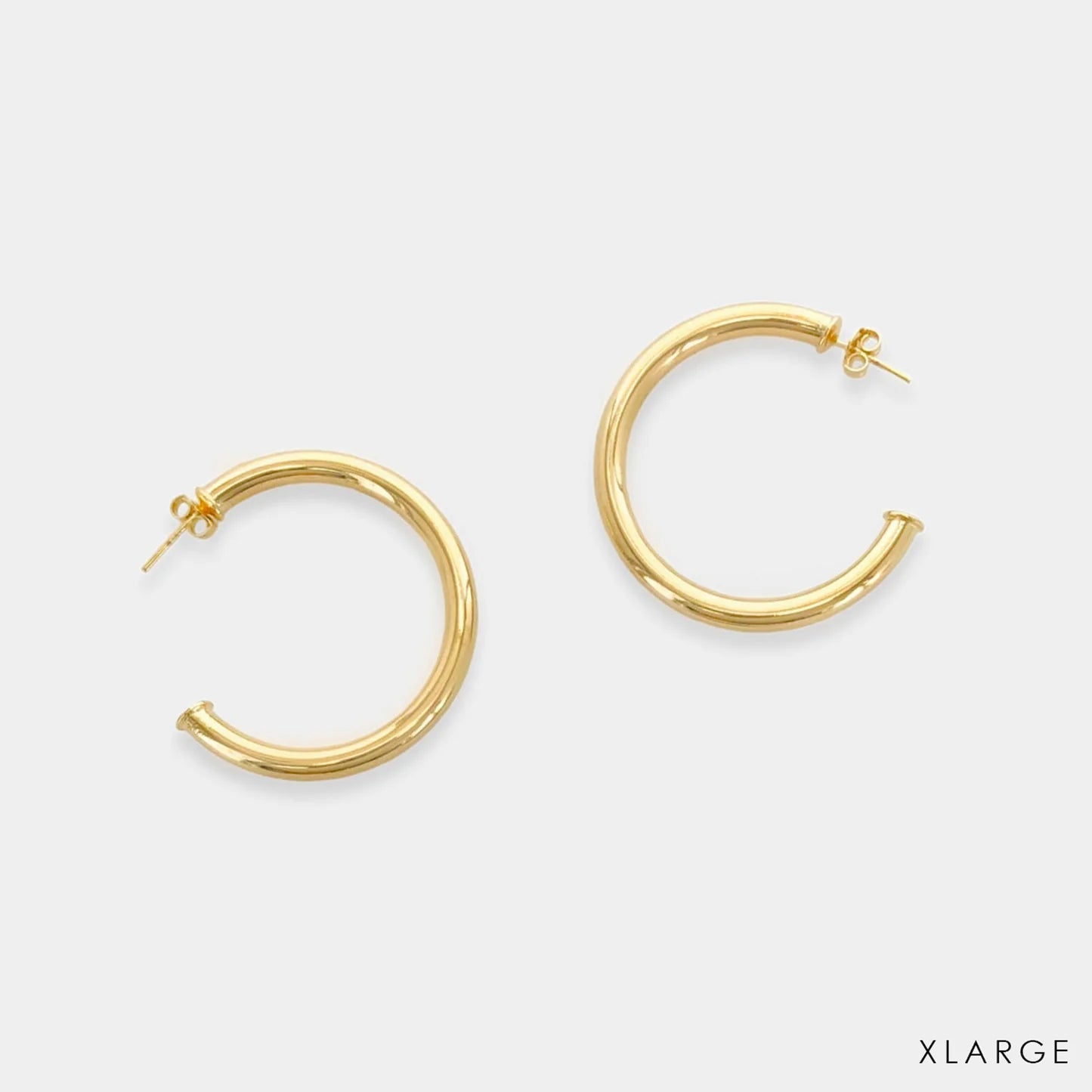 Gold filled XL tube hoops 864ER004XL - J. Cole ShoesOMG BlingsGold filled XL tube hoops 864ER004XL