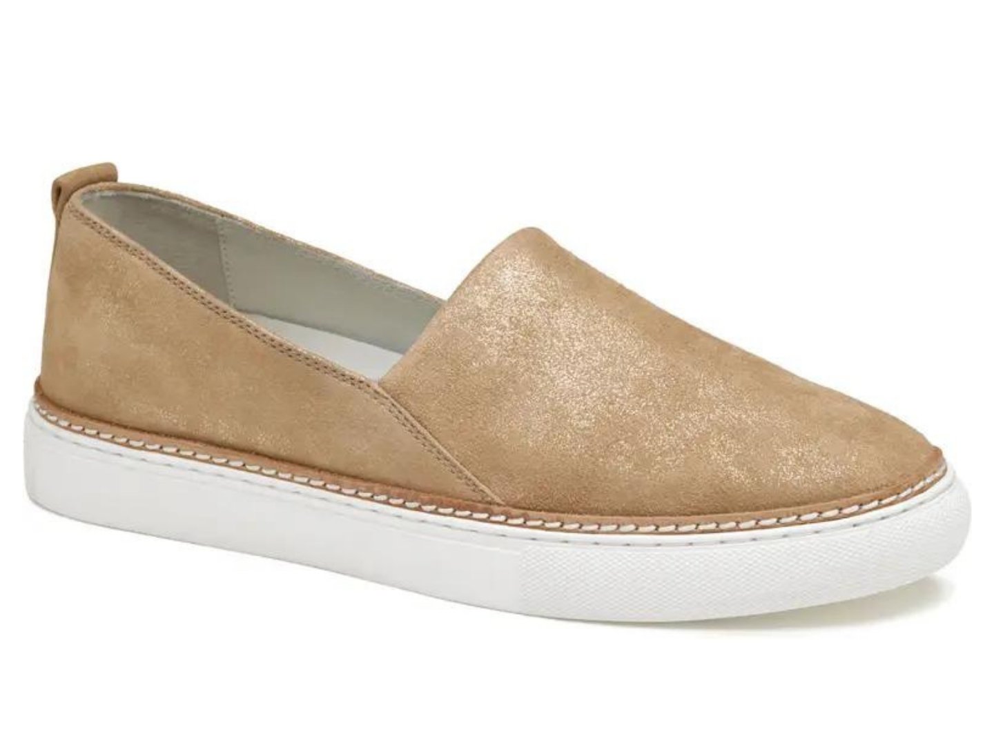 Johnston & Murphy: Callie Slip On in Gold - J. Cole ShoesJOHNSTON AND MURPHY