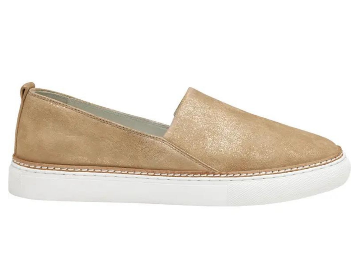 Johnston & Murphy: Callie Slip On in Gold - J. Cole ShoesJOHNSTON AND MURPHY