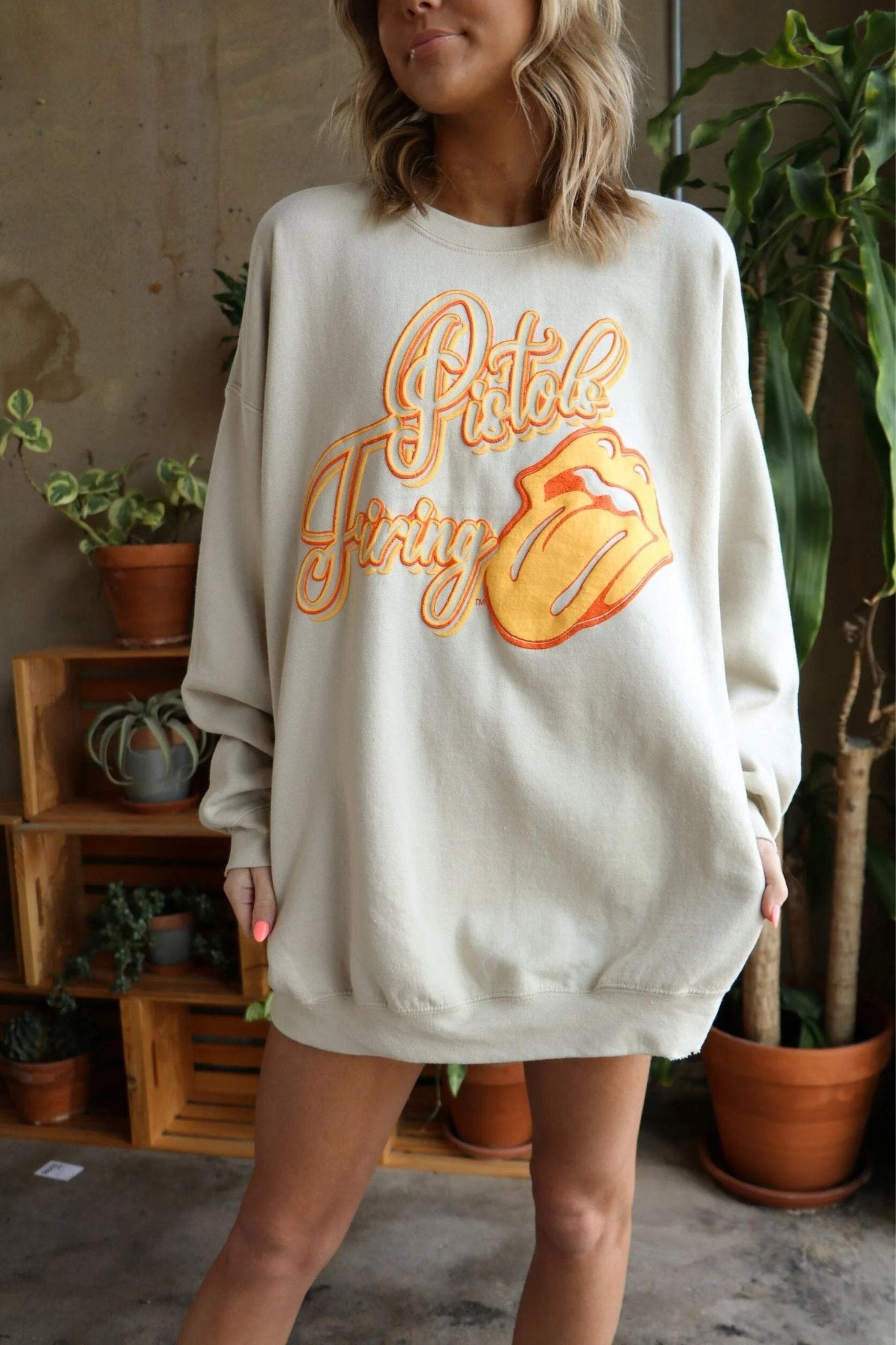 Livy Lu: OSU Malibu Puff Ink Thrifted Sweatshirt - J. Cole ShoesLivy LuLivy Lu: OSU Malibu Puff Ink Thrifted Sweatshirt