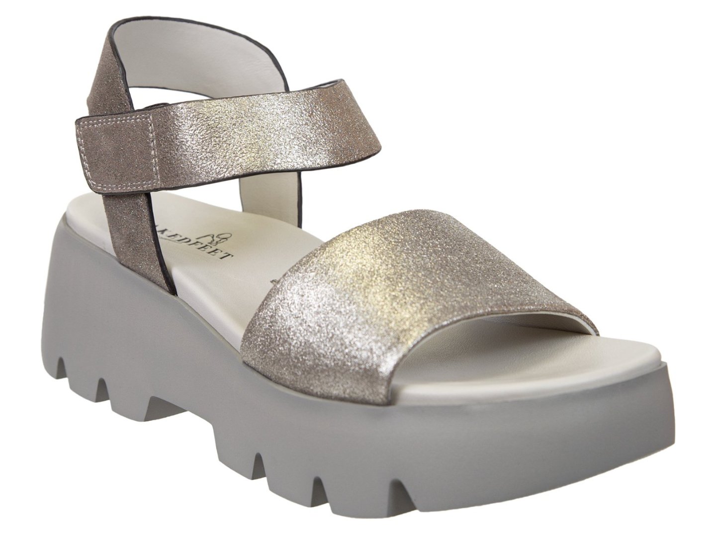 Naked Feet: ALLOY in SILVER Platform Sandals - J. Cole ShoesNAKED FEETNaked Feet: ALLOY in SILVER Platform Sandals