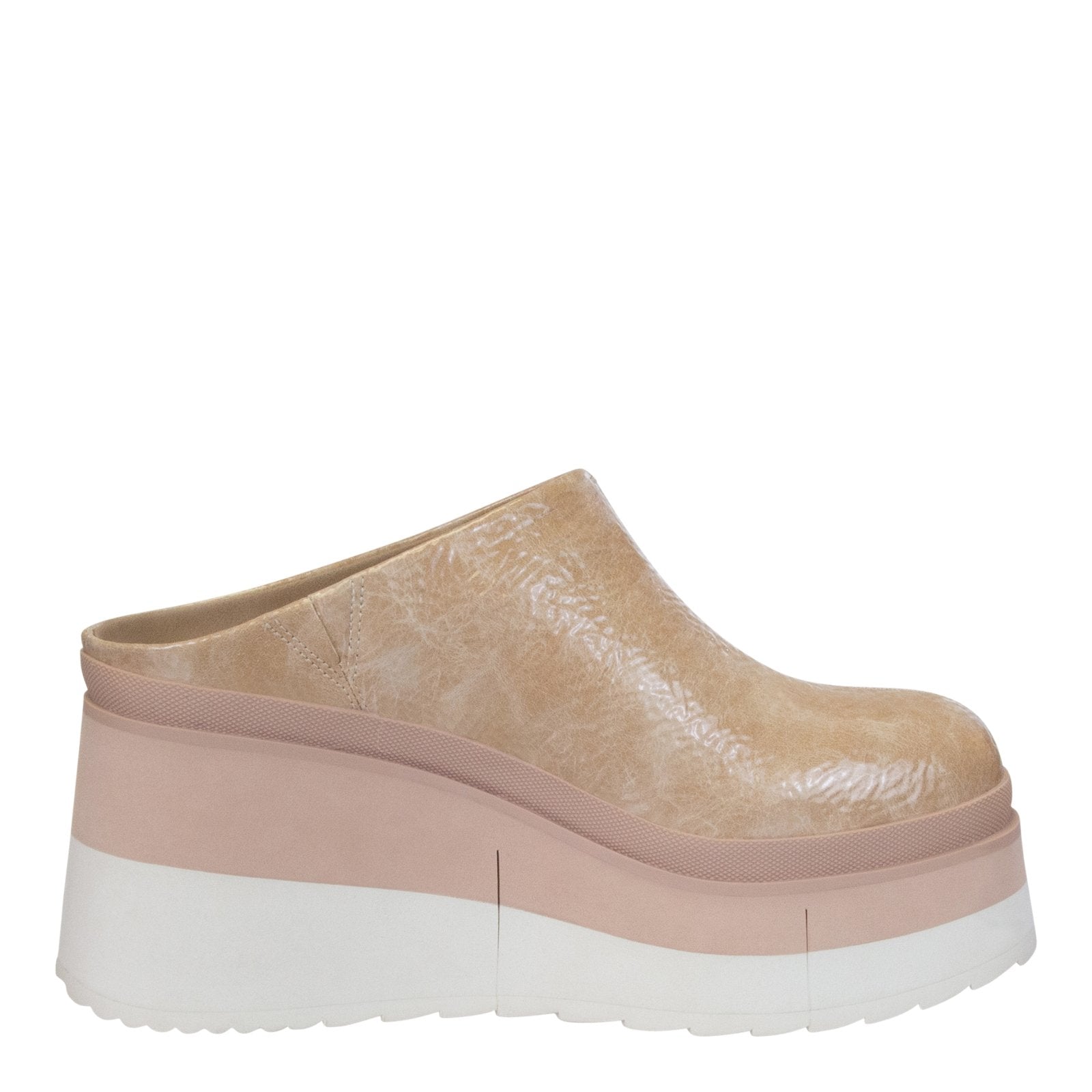 NAKED FEET: COACH in BEIGE Platform Clogs - J. Cole ShoesNAKED FEETNAKED FEET: COACH in BEIGE Platform Clogs