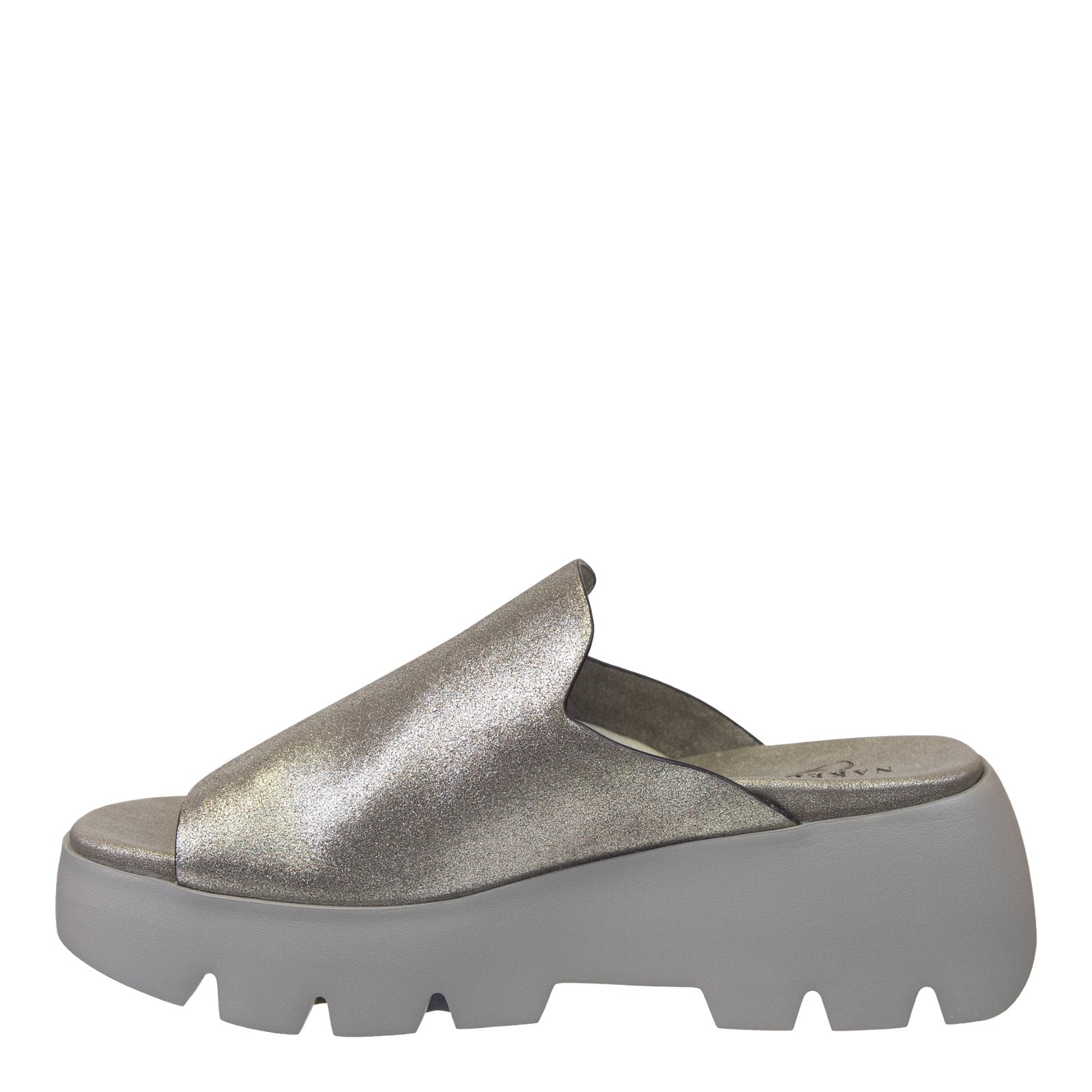 NAKED FEET - DRIFT in SILVER Platform Sandals - J. Cole ShoesNAKED FEETNAKED FEET - DRIFT in SILVER Platform Sandals