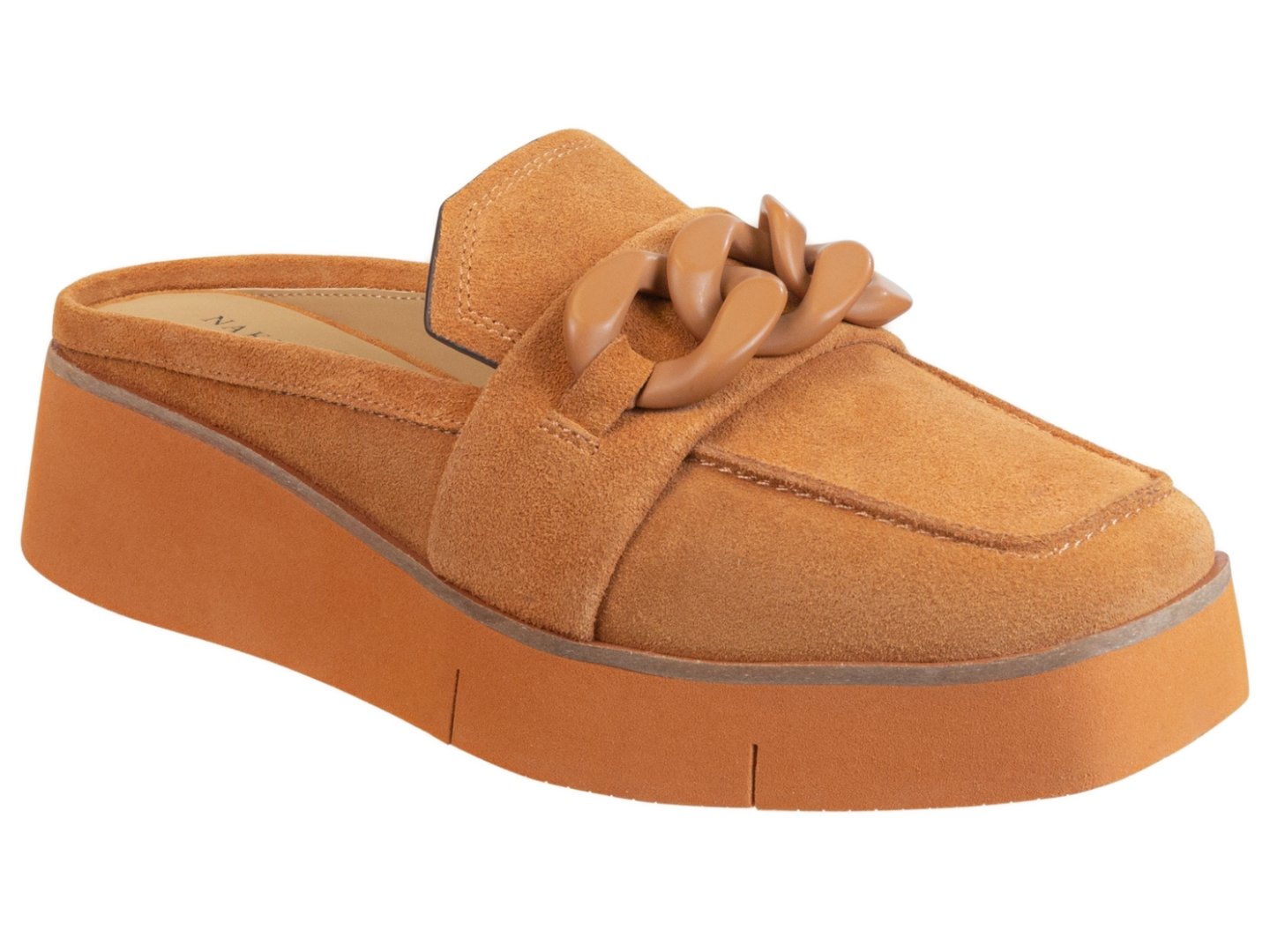 Naked Feet: ELECT in CAMEL Platform Mules - J. Cole ShoesNAKED FEETNaked Feet: ELECT in CAMEL Platform Mules