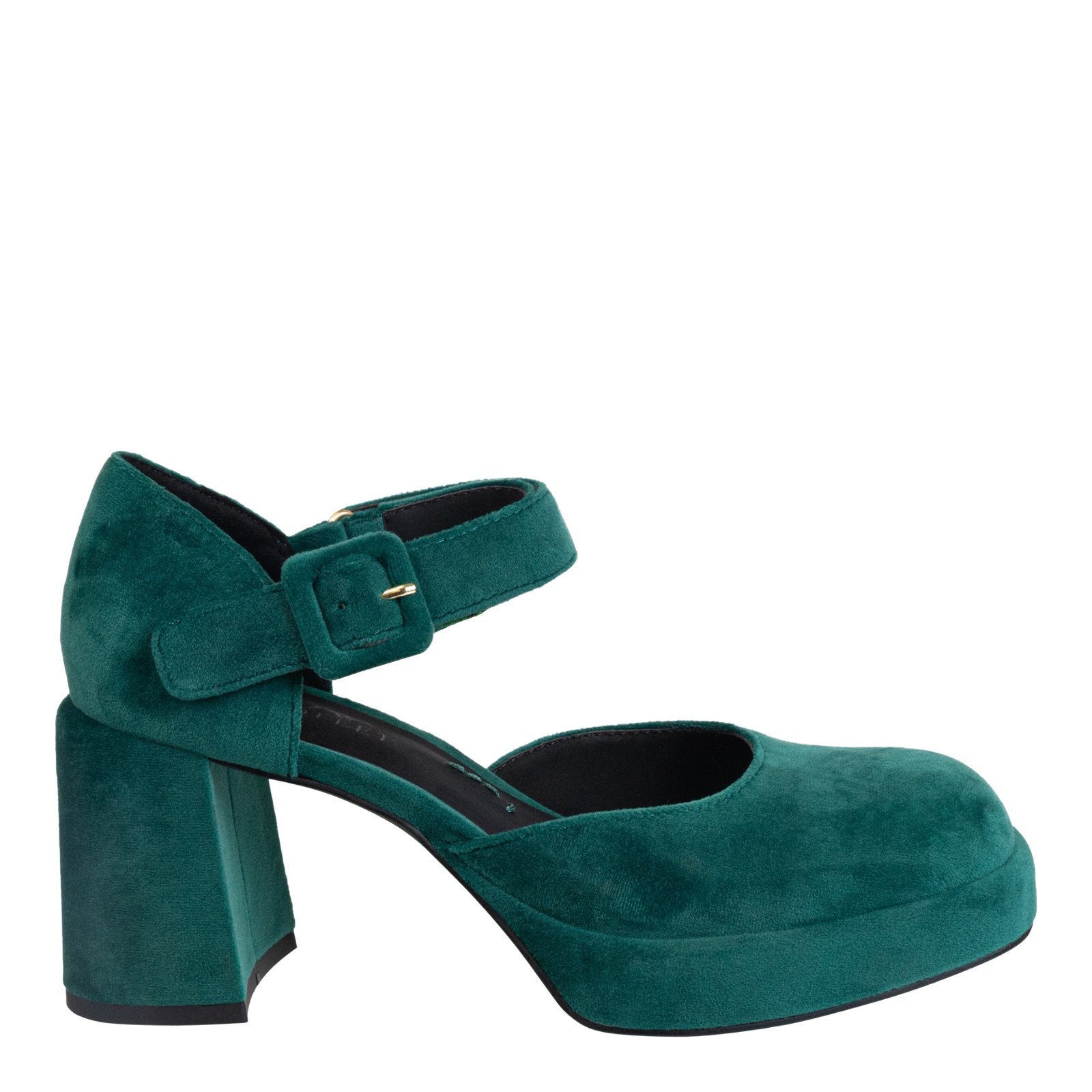 NAKED FEET - ESTONIA in EMERALD Heeled Clogs - J. Cole ShoesNAKED FEETNAKED FEET - ESTONIA in EMERALD Heeled Clogs