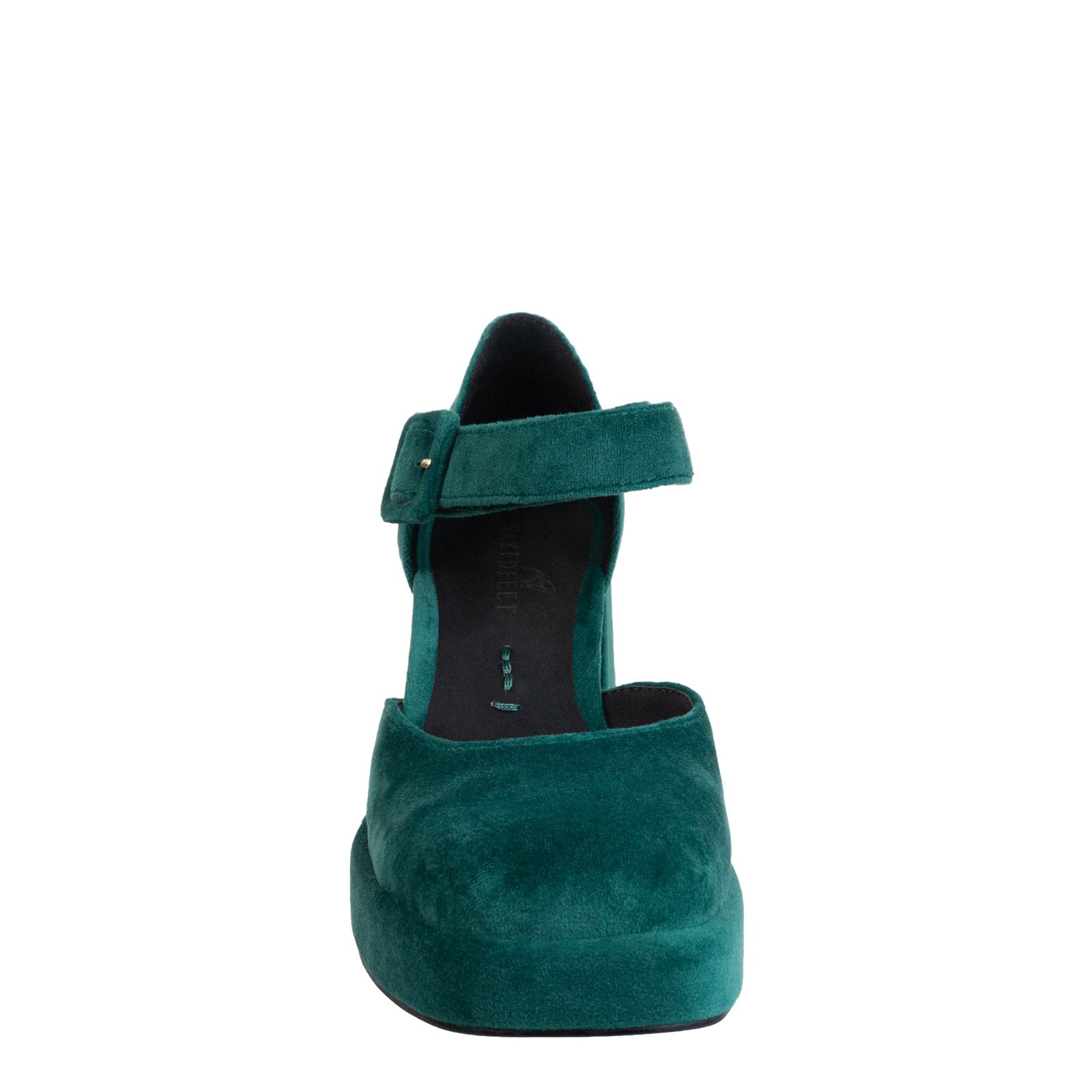 NAKED FEET - ESTONIA in EMERALD Heeled Clogs - J. Cole ShoesNAKED FEETNAKED FEET - ESTONIA in EMERALD Heeled Clogs