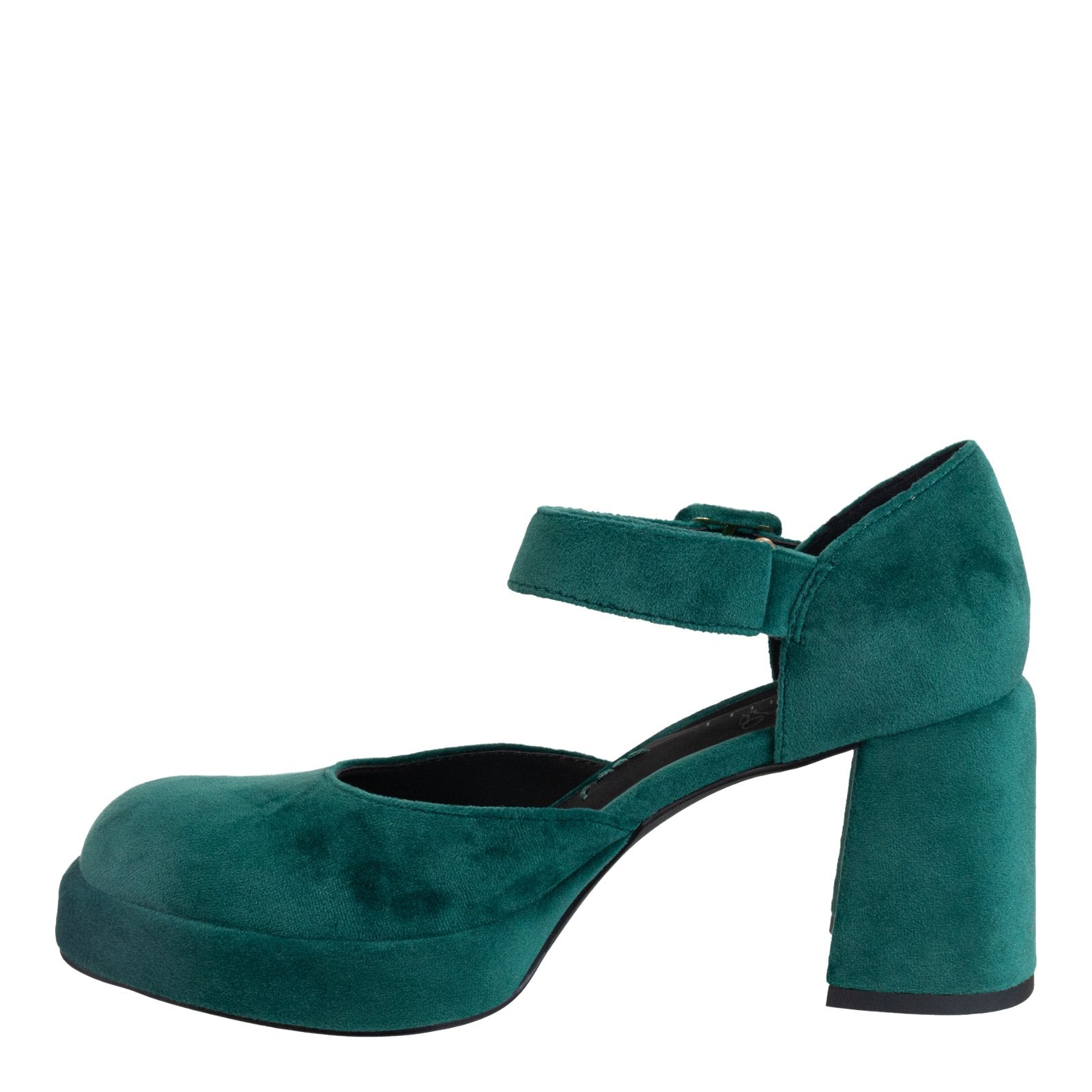 NAKED FEET - ESTONIA in EMERALD Heeled Clogs - J. Cole ShoesNAKED FEETNAKED FEET - ESTONIA in EMERALD Heeled Clogs