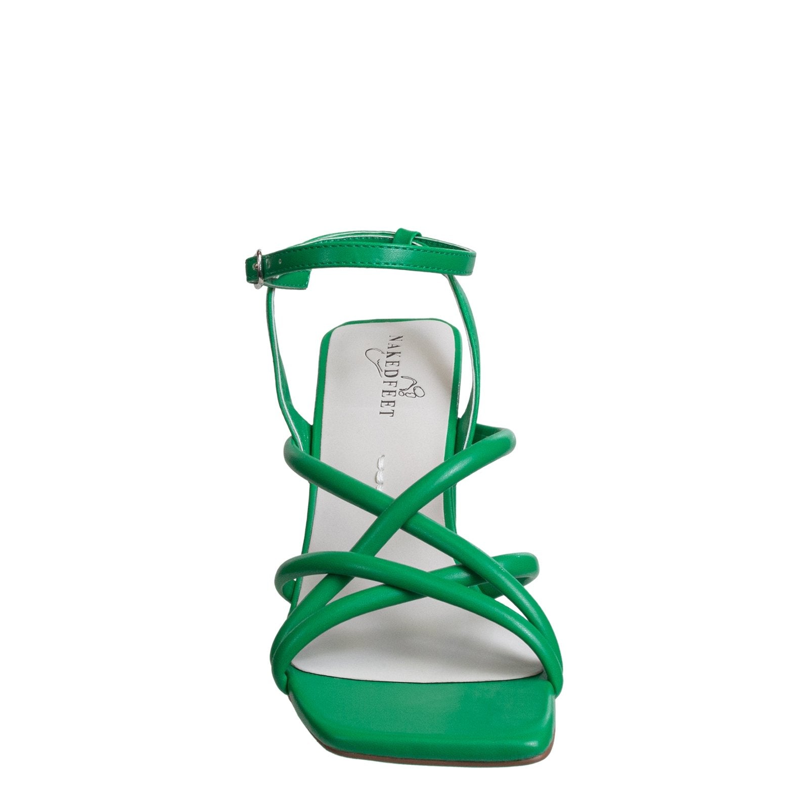 Naked Feet: MOOD in GREEN Heeled Sandals - J. Cole ShoesNAKED FEETNaked Feet: MOOD in GREEN Heeled Sandals