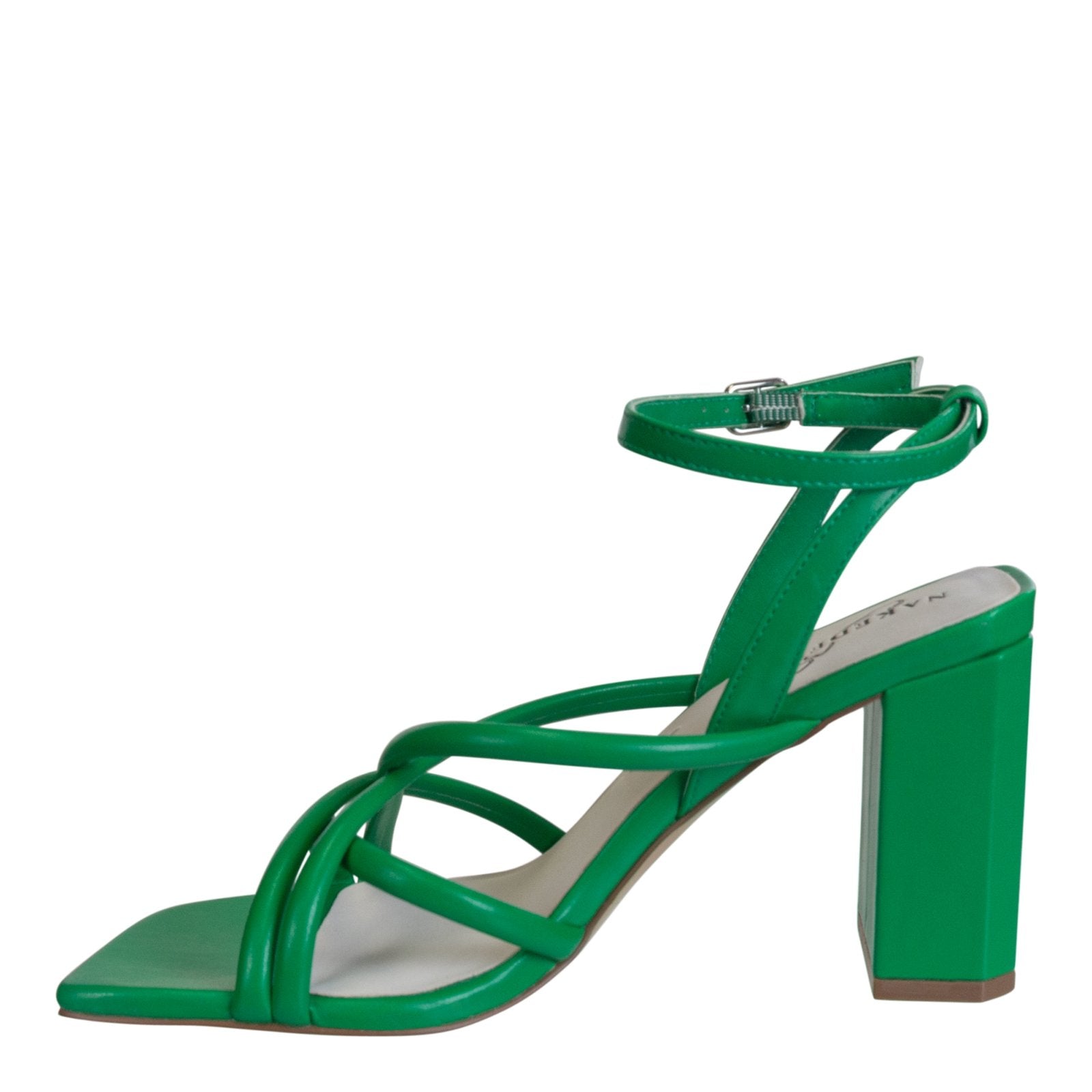 Naked Feet: MOOD in GREEN Heeled Sandals - J. Cole ShoesNAKED FEETNaked Feet: MOOD in GREEN Heeled Sandals