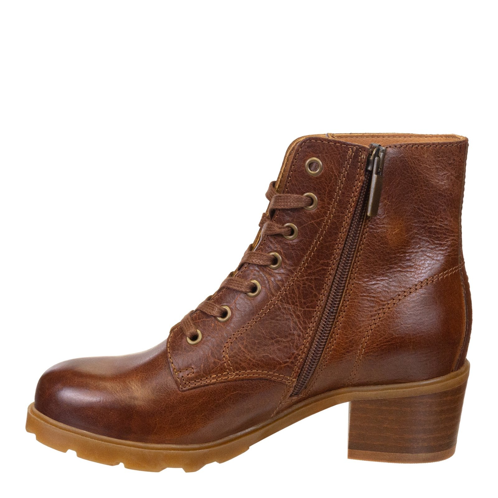 OTBT - ARC in BROWN LEATHER Heeled Ankle Boots - J. Cole ShoesOTBTOTBT - ARC in BROWN LEATHER Heeled Ankle Boots