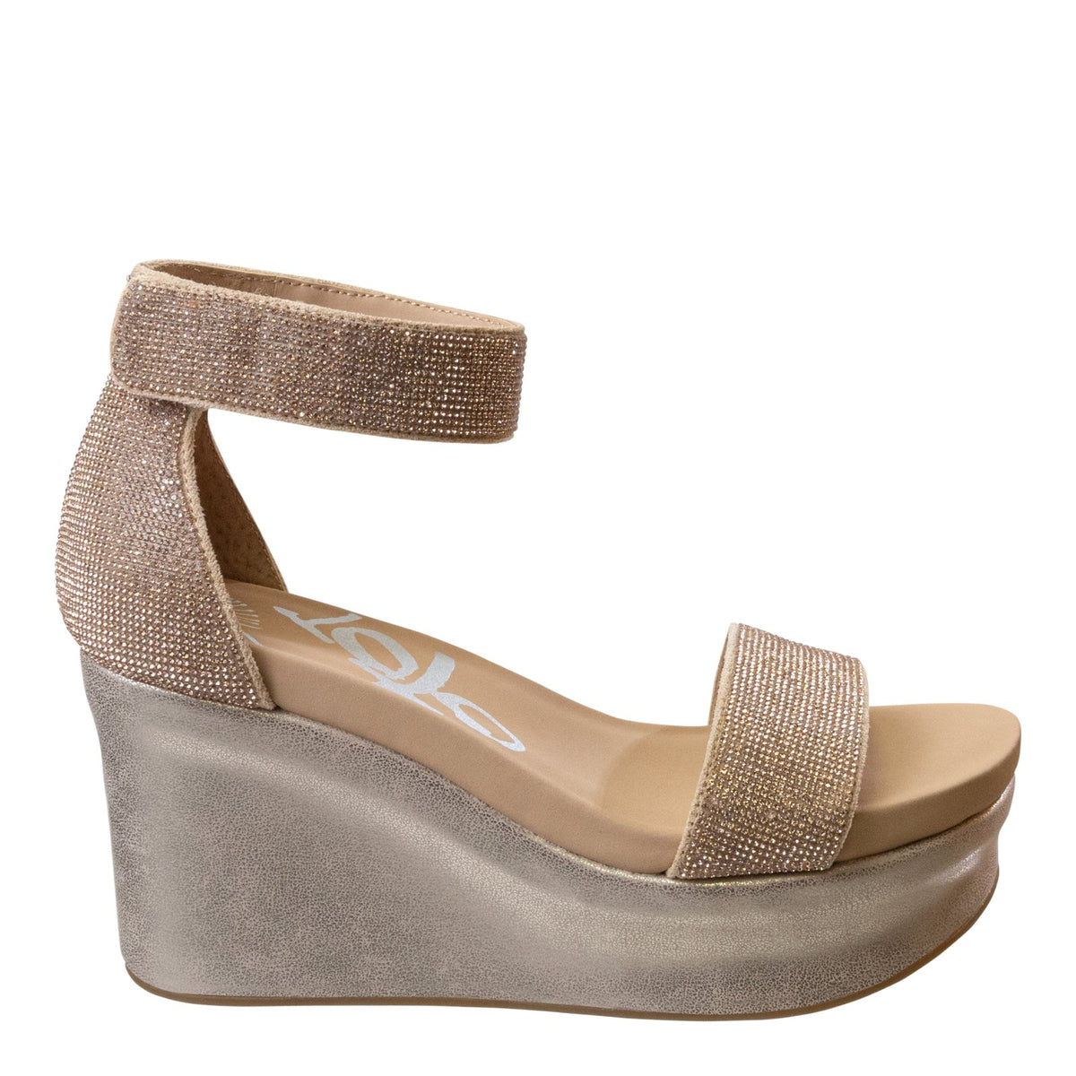 OTBT - STATUS in ROSE GOLD Wedge Sandals - J. Cole Shoes