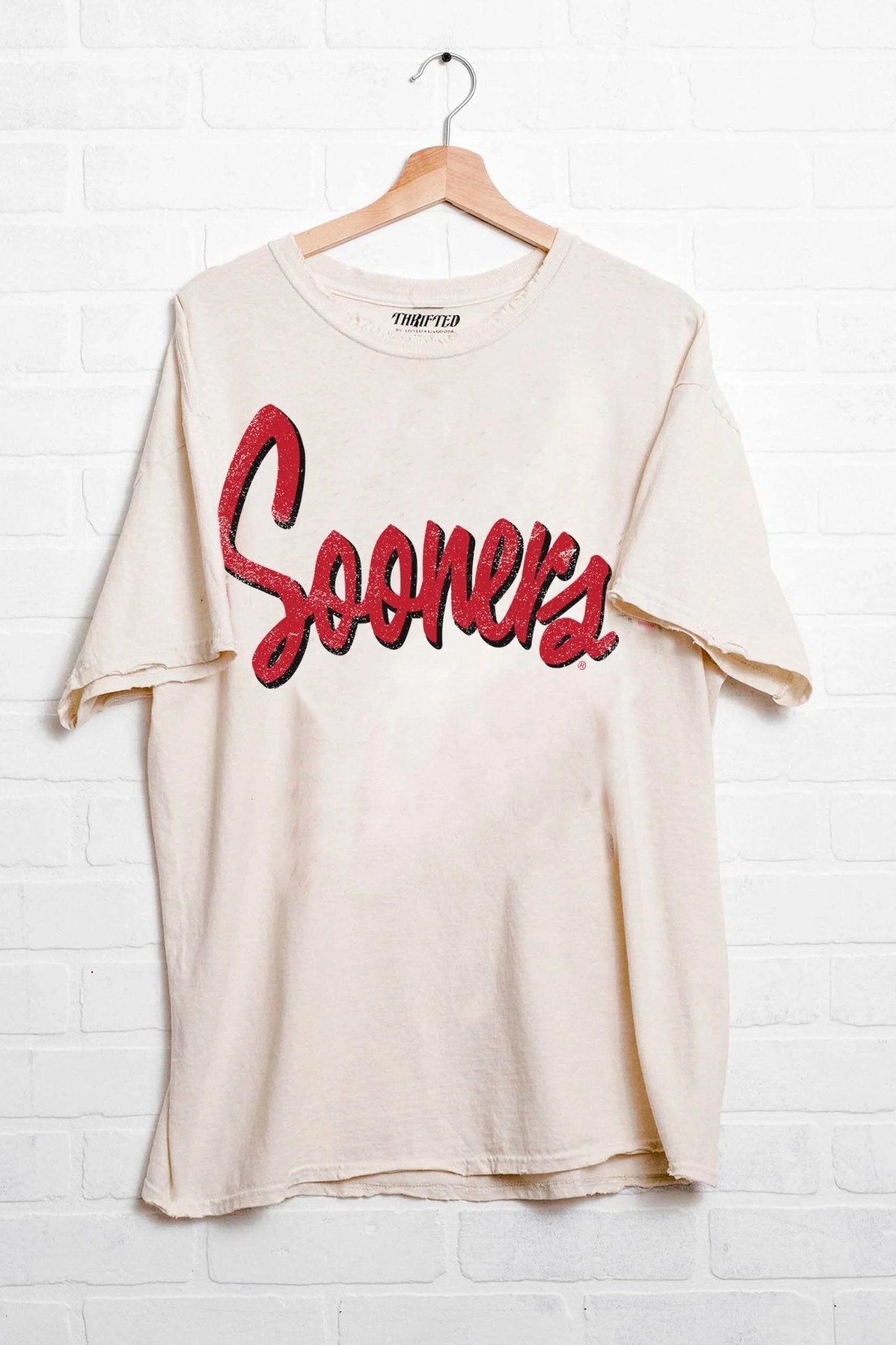 Sooners Barbie Thrifted Tee - J. Cole ShoesLIVY LUSooners Barbie Thrifted Tee