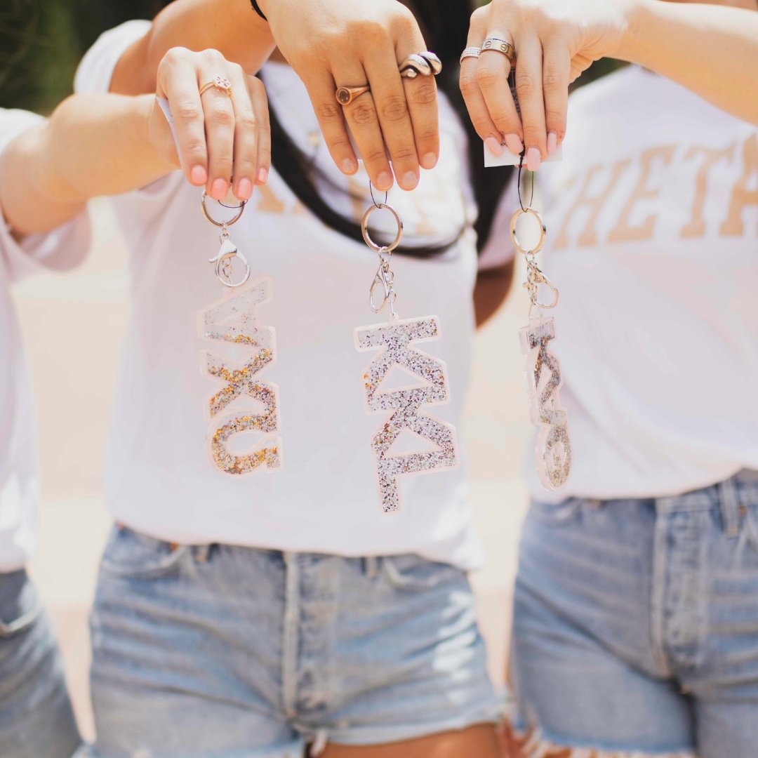 Sorority Confetti Keychain - J. Cole ShoesSQS WHOLESALE