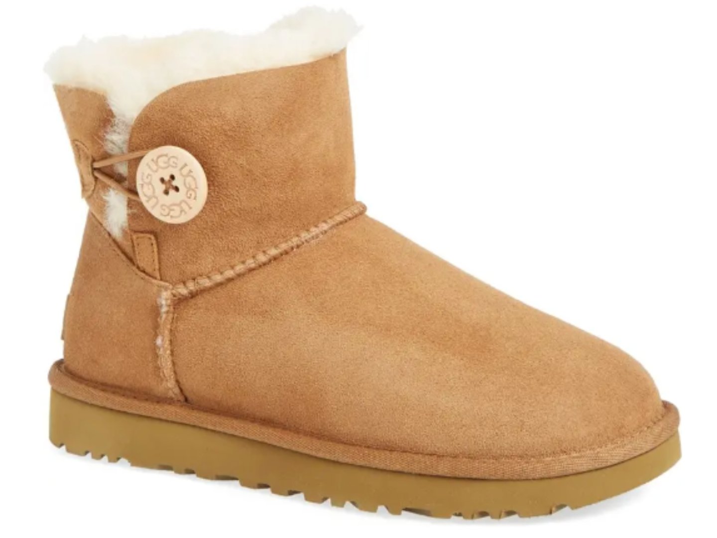 UGG: Mini Bailey Button II in Chestnut - J. Cole ShoesUGGUGG: Mini Bailey Button II in Chestnut